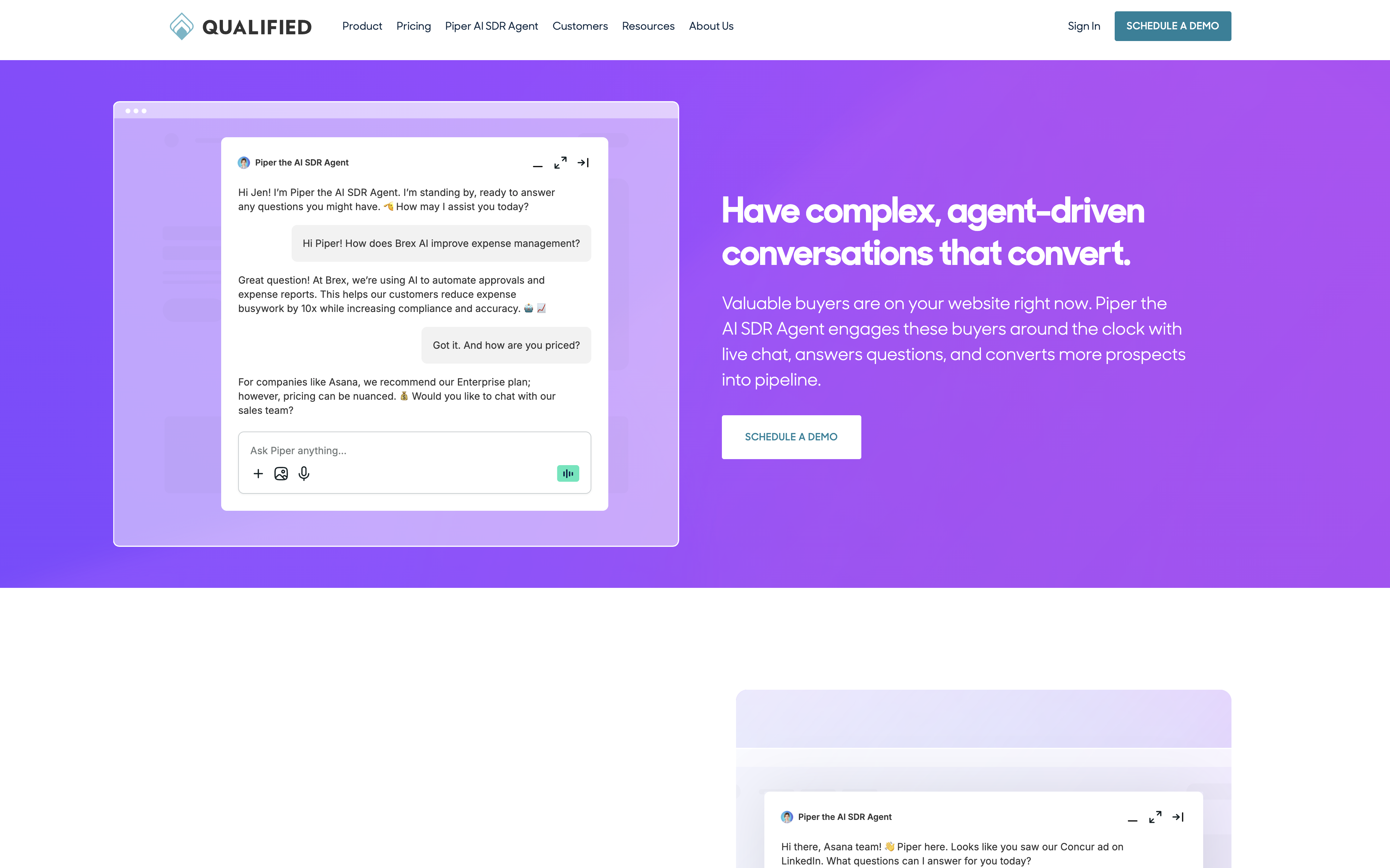 Qualified - Screenshot showing the interface and features of this AI tool