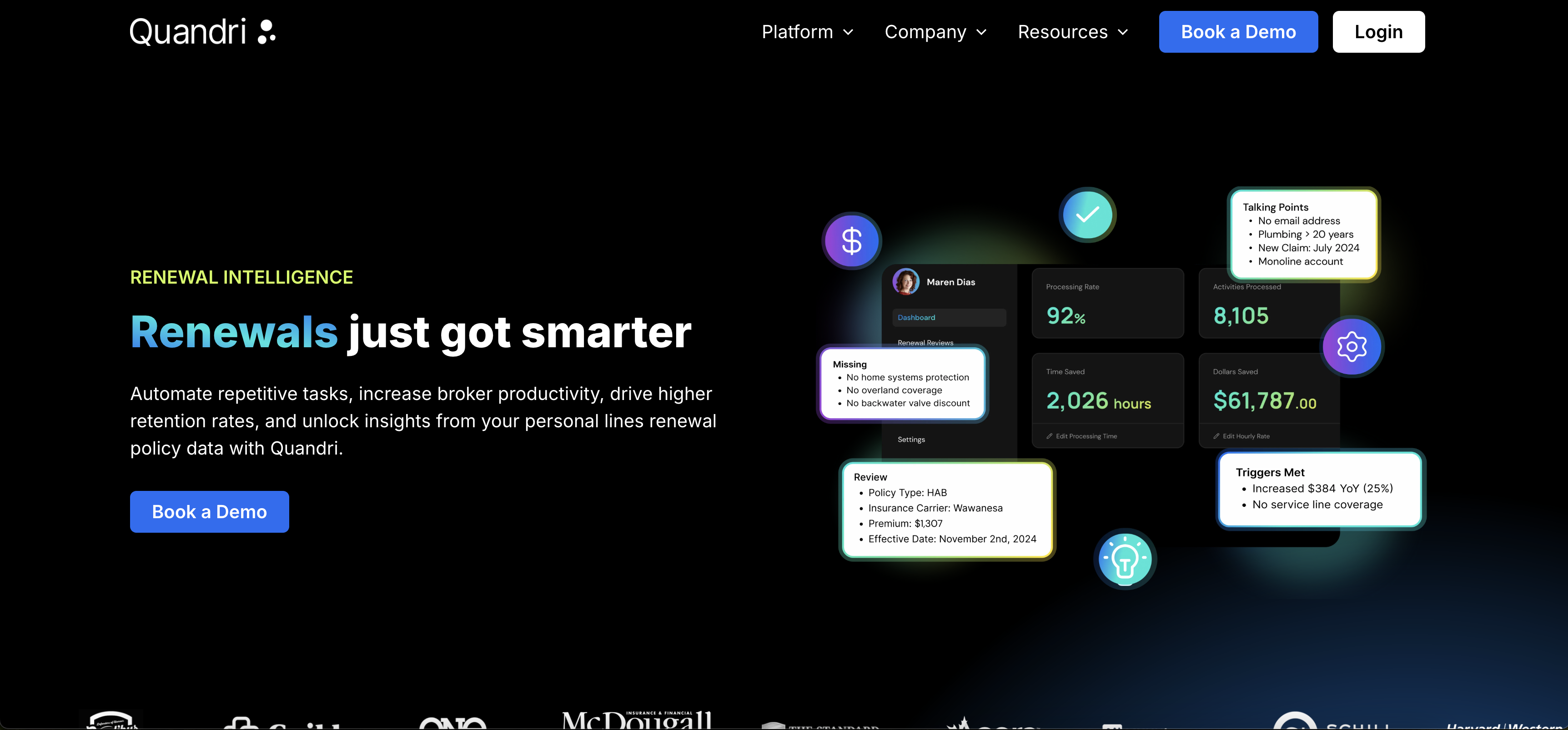 Quandri - Screenshot showing the interface and features of this AI tool