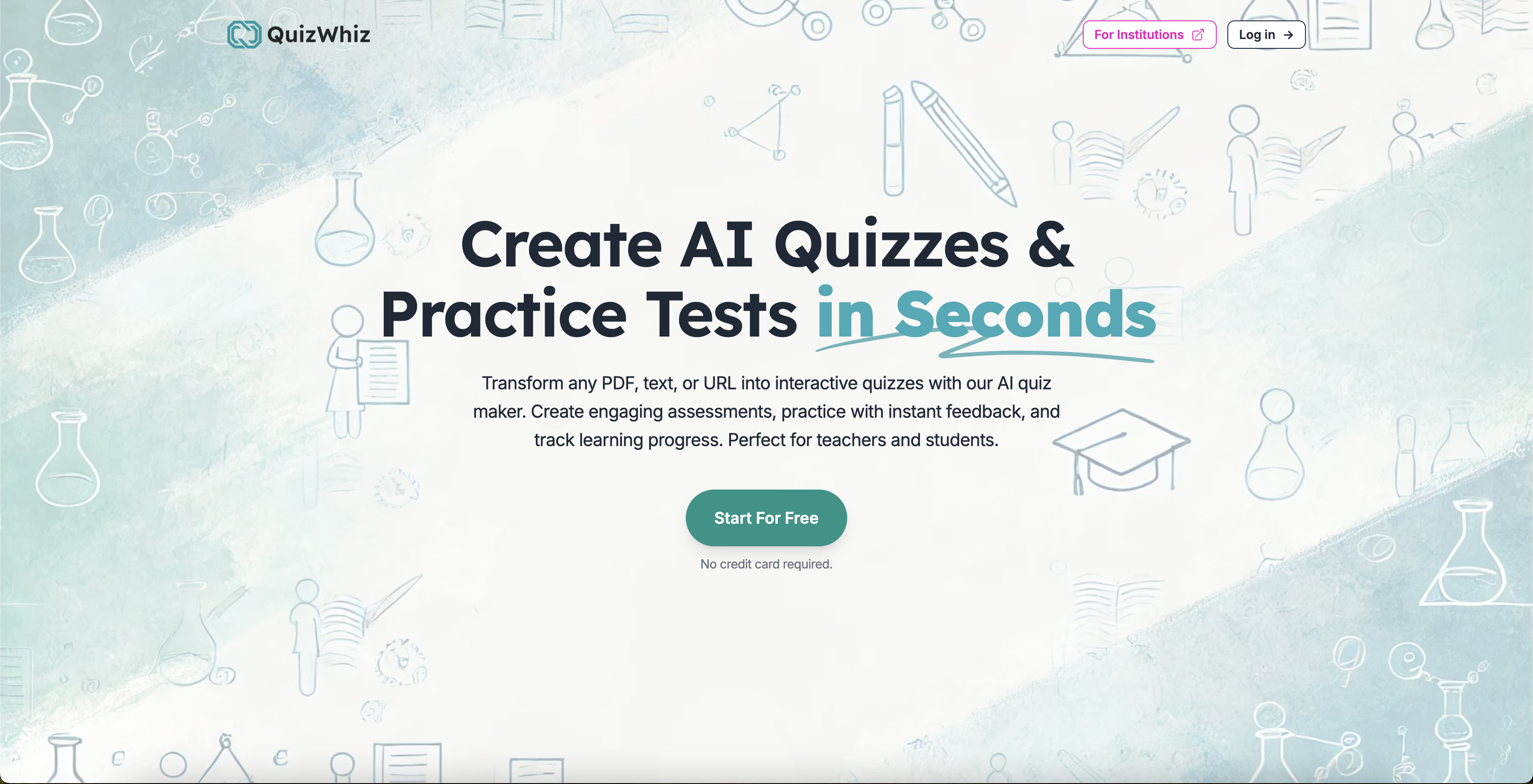 QuizWhiz - Screenshot showing the interface and features of this AI tool