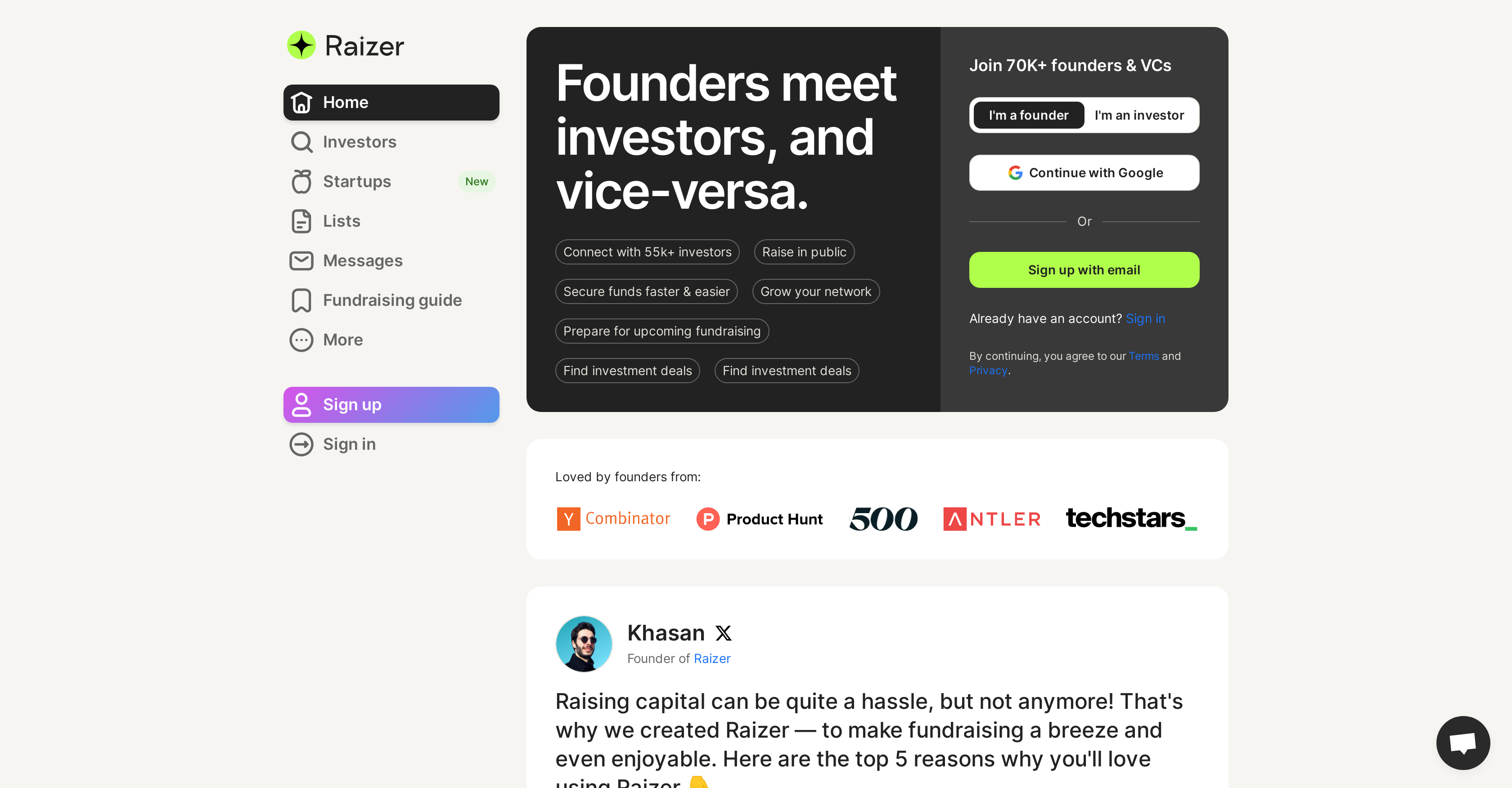 Raizer - Screenshot showing the interface and features of this AI tool