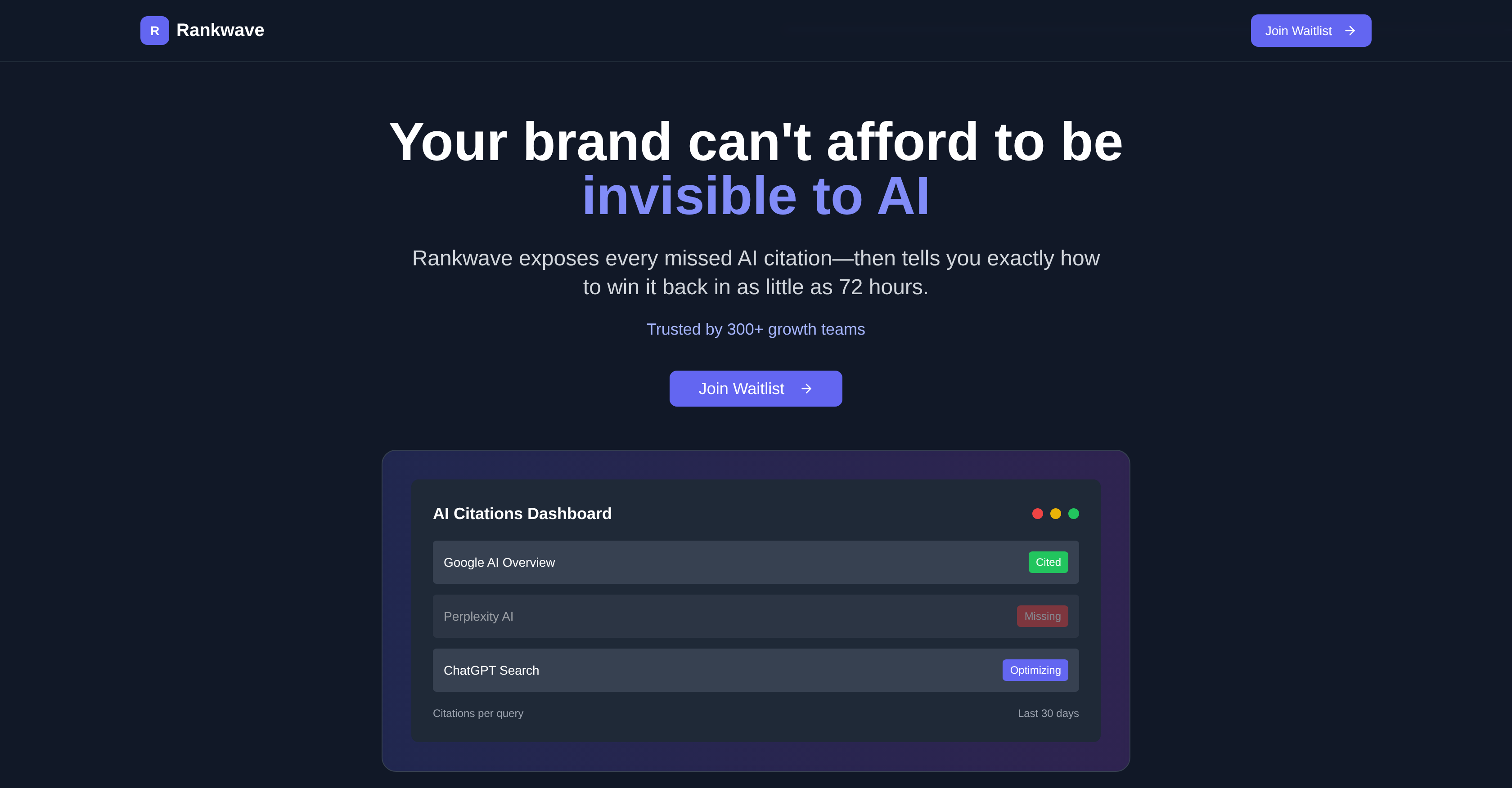 Rankwave – Boost Your Brand’s Visibility in AI An... - Screenshot showing the interface and features of this AI tool