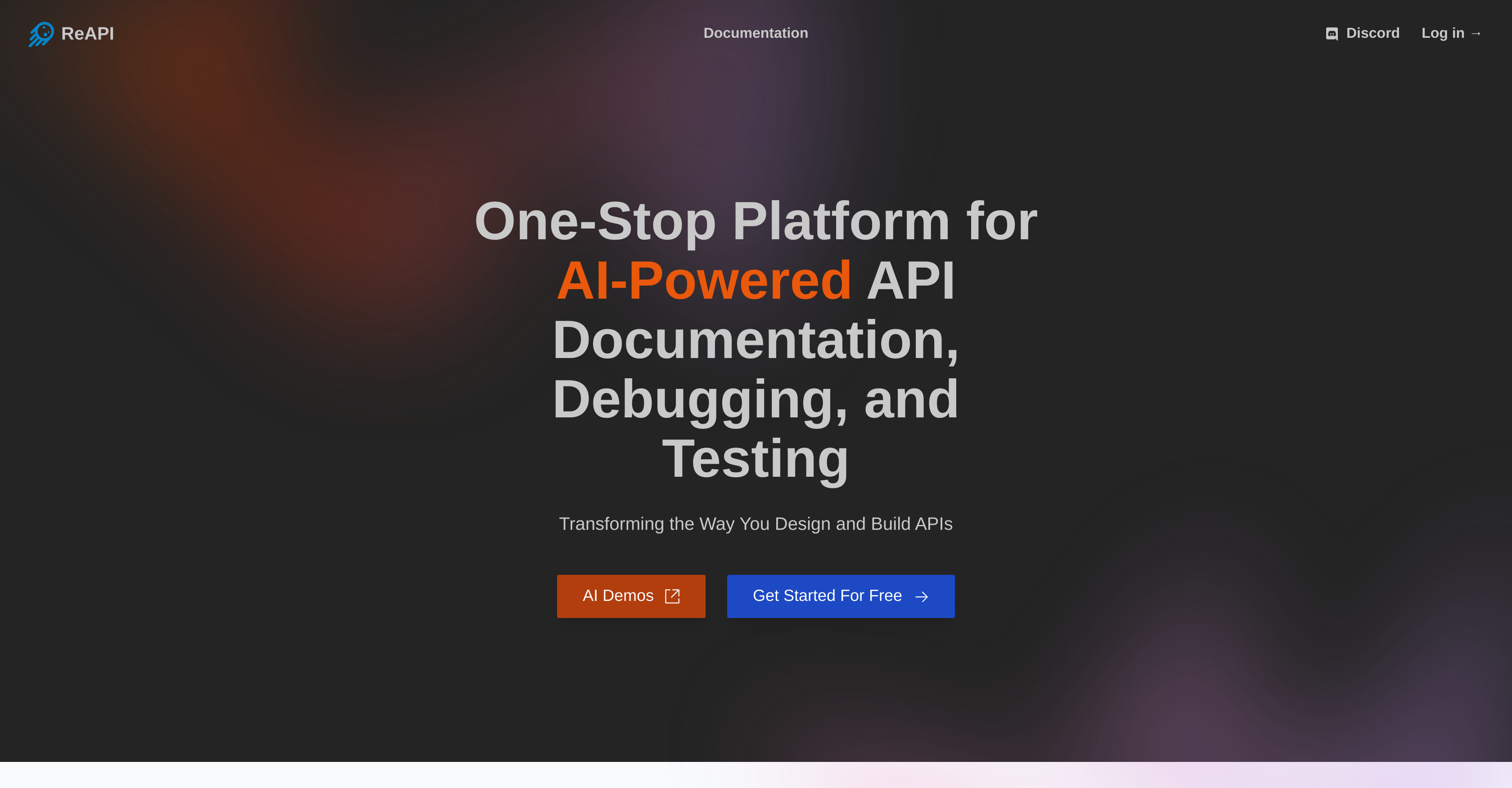 ReAPI - Screenshot showing the interface and features of this AI tool