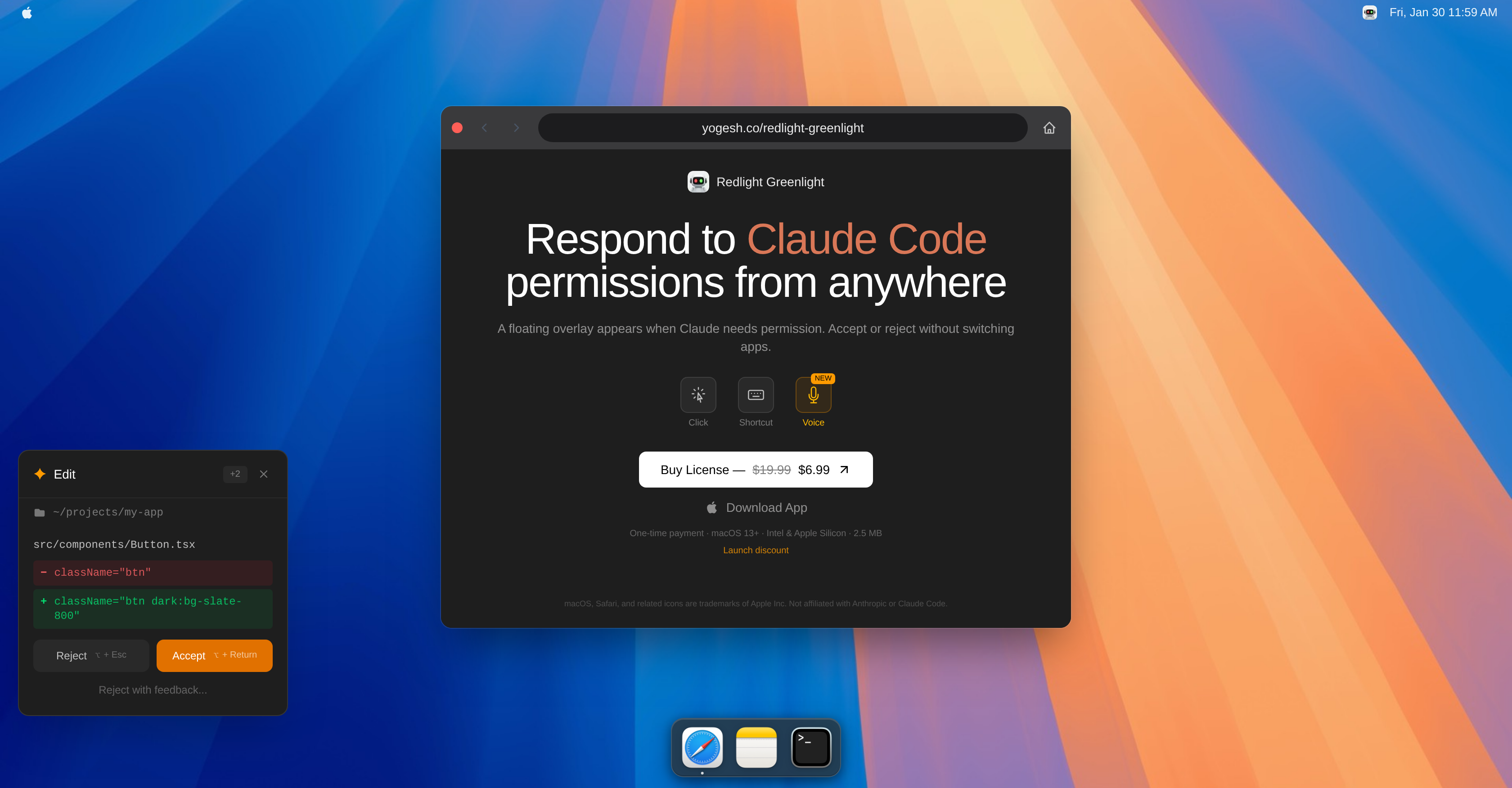 Redlight Greenlight for Claude Code - Screenshot showing the interface and features of this AI tool