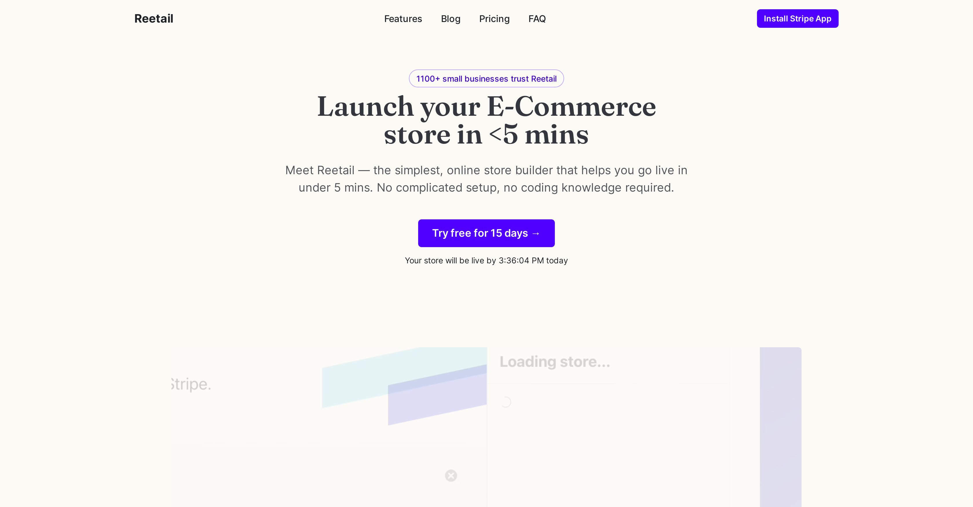 Reetail - Screenshot showing the interface and features of this AI tool