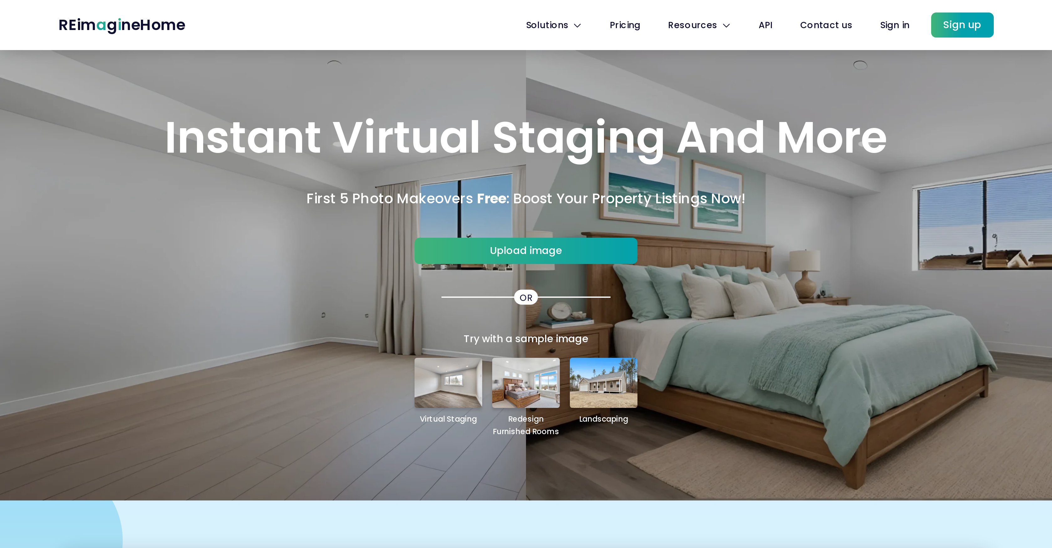 REimagineHome - Screenshot showing the interface and features of this AI tool