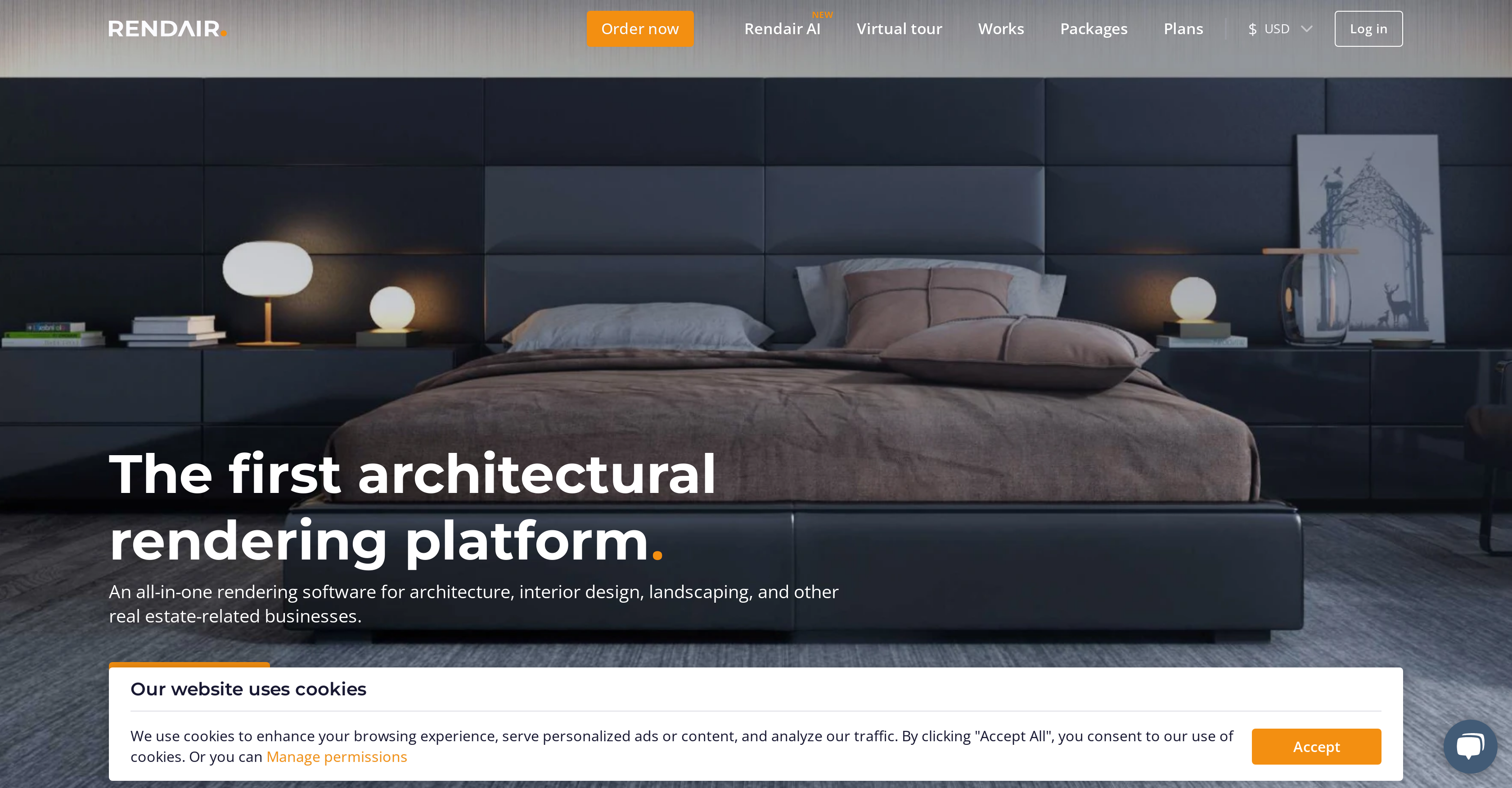 Rendair - Screenshot showing the interface and features of this AI tool