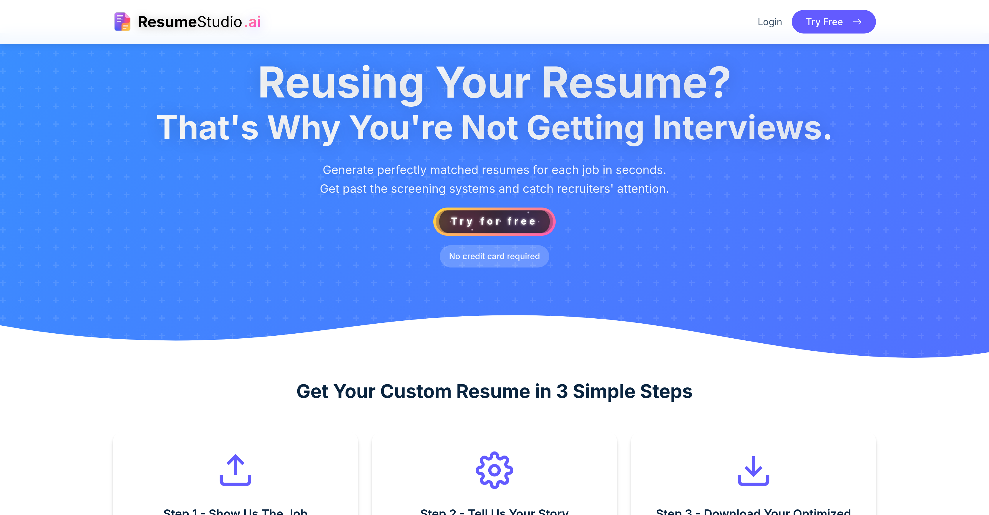 Resume Studio - Screenshot showing the interface and features of this AI tool