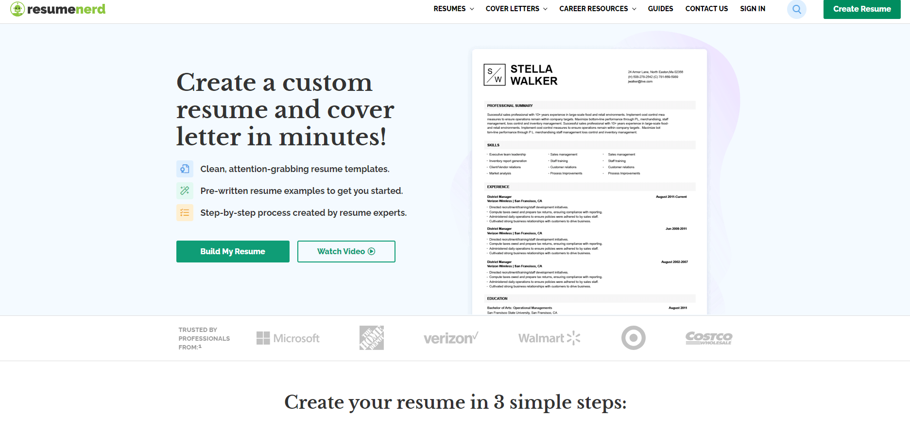 ResumeNerd - Screenshot showing the interface and features of this AI tool