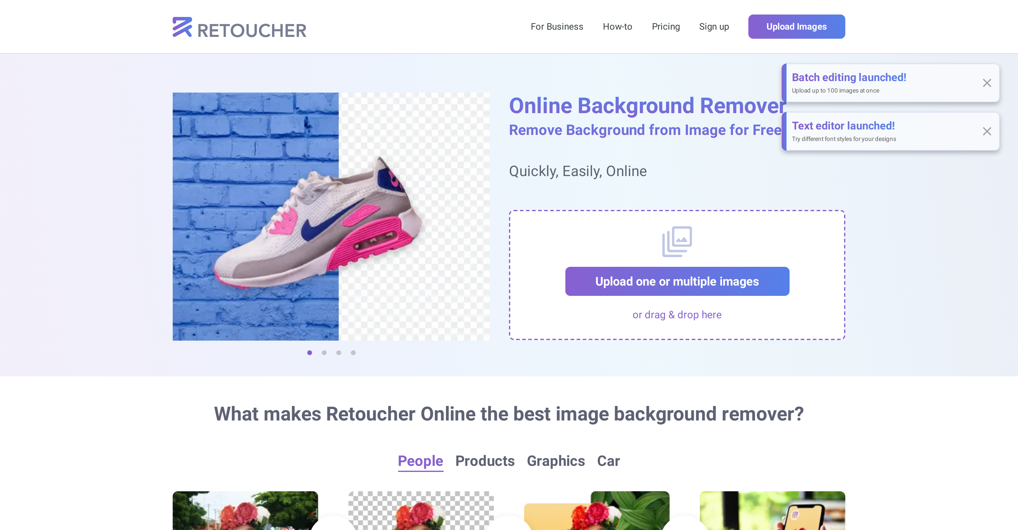Retoucher - Screenshot showing the interface and features of this AI tool