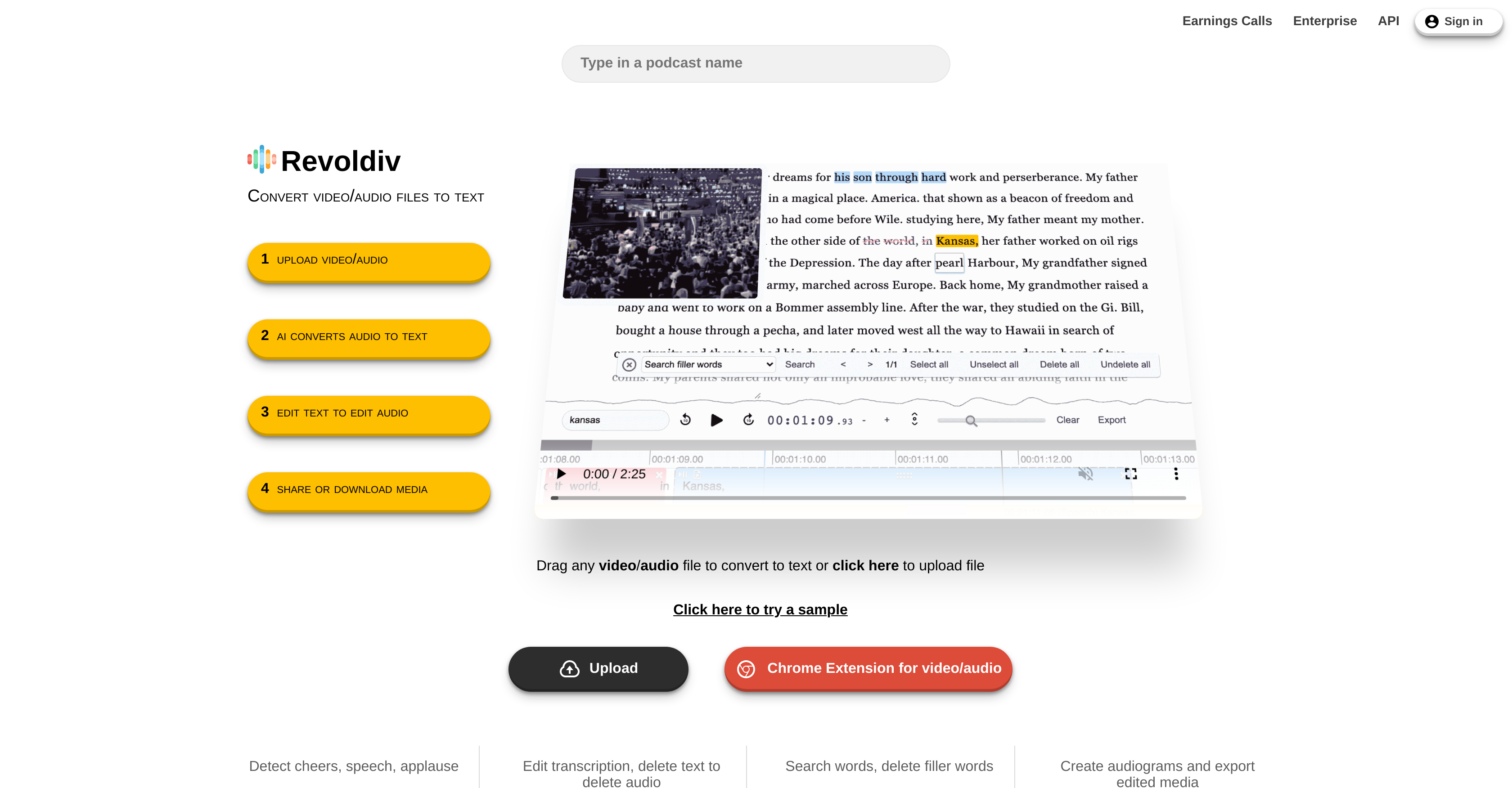 Revoldivv2.1 - Screenshot showing the interface and features of this AI tool