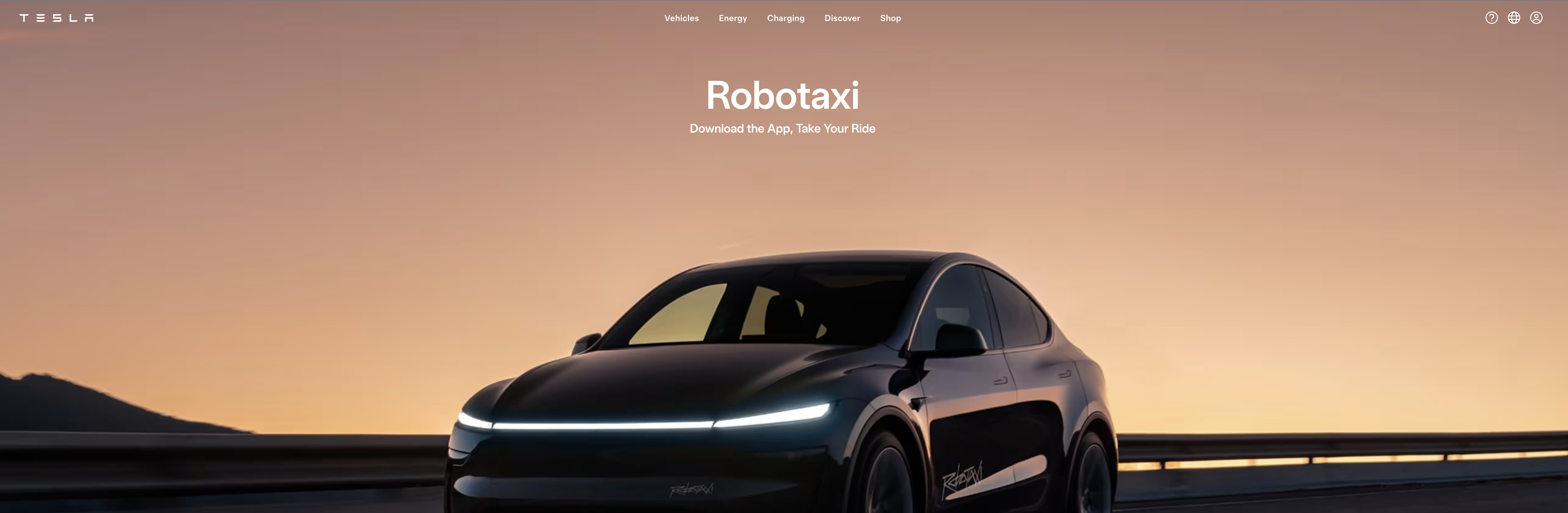 Robotaxi | Tesla - Screenshot showing the interface and features of this AI tool