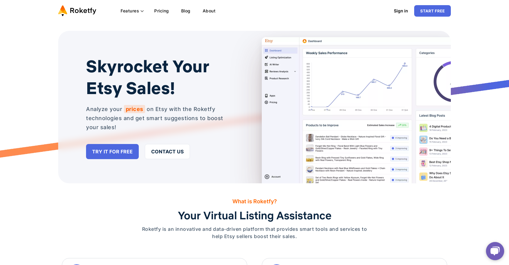 Roketfy - Screenshot showing the interface and features of this AI tool