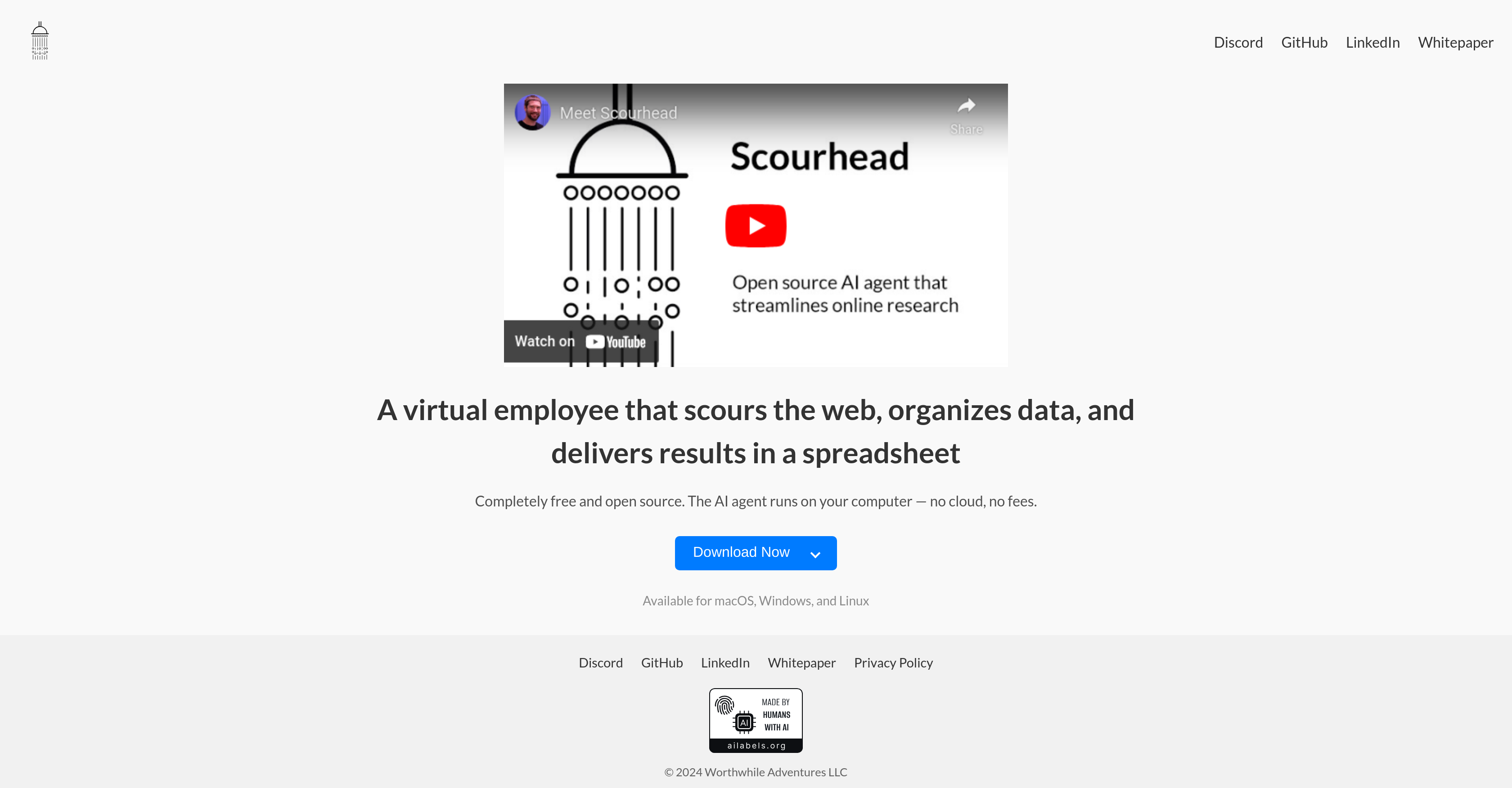 Scourhead - Screenshot showing the interface and features of this AI tool