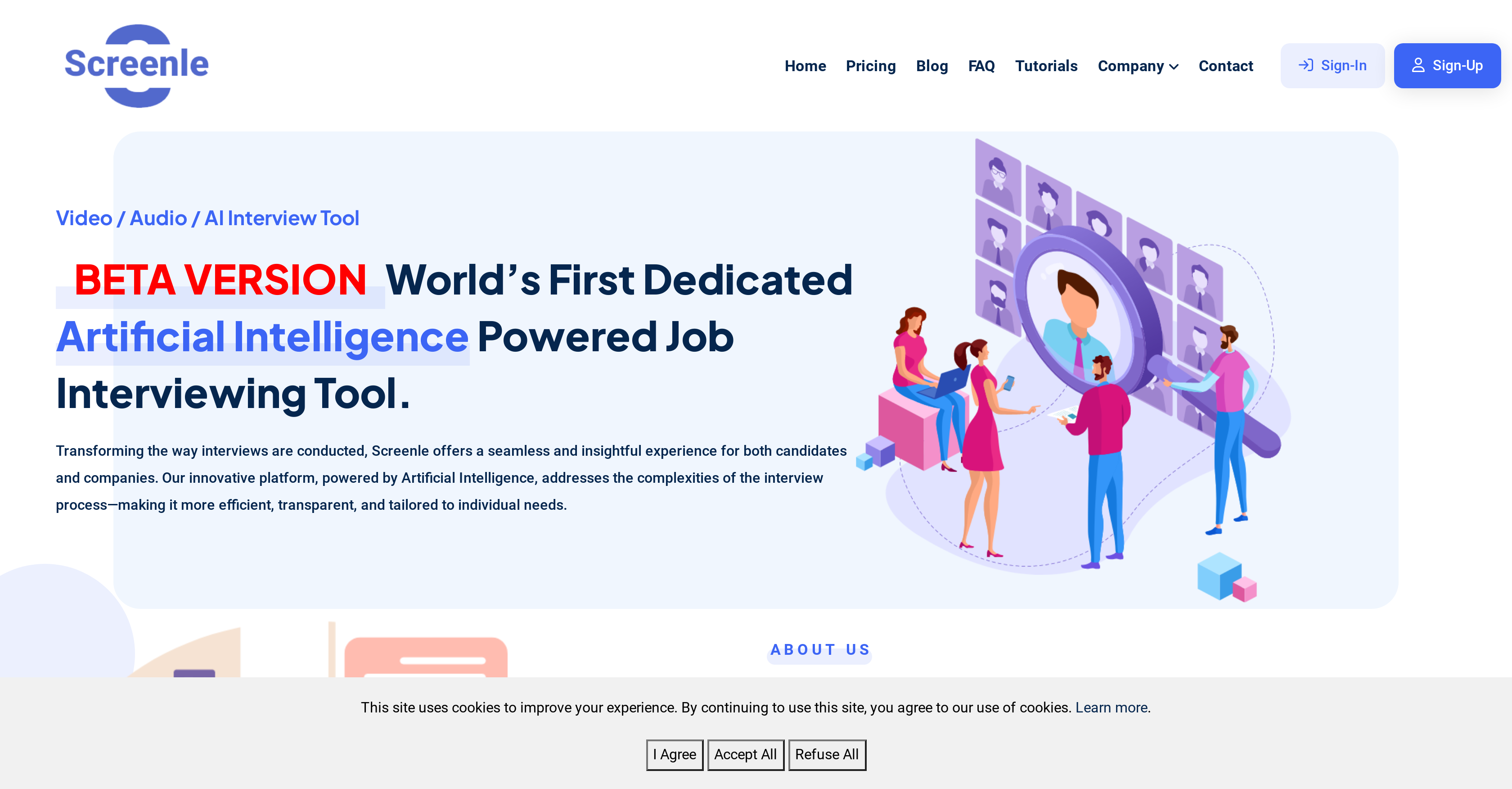 Screenle - Screenshot showing the interface and features of this AI tool
