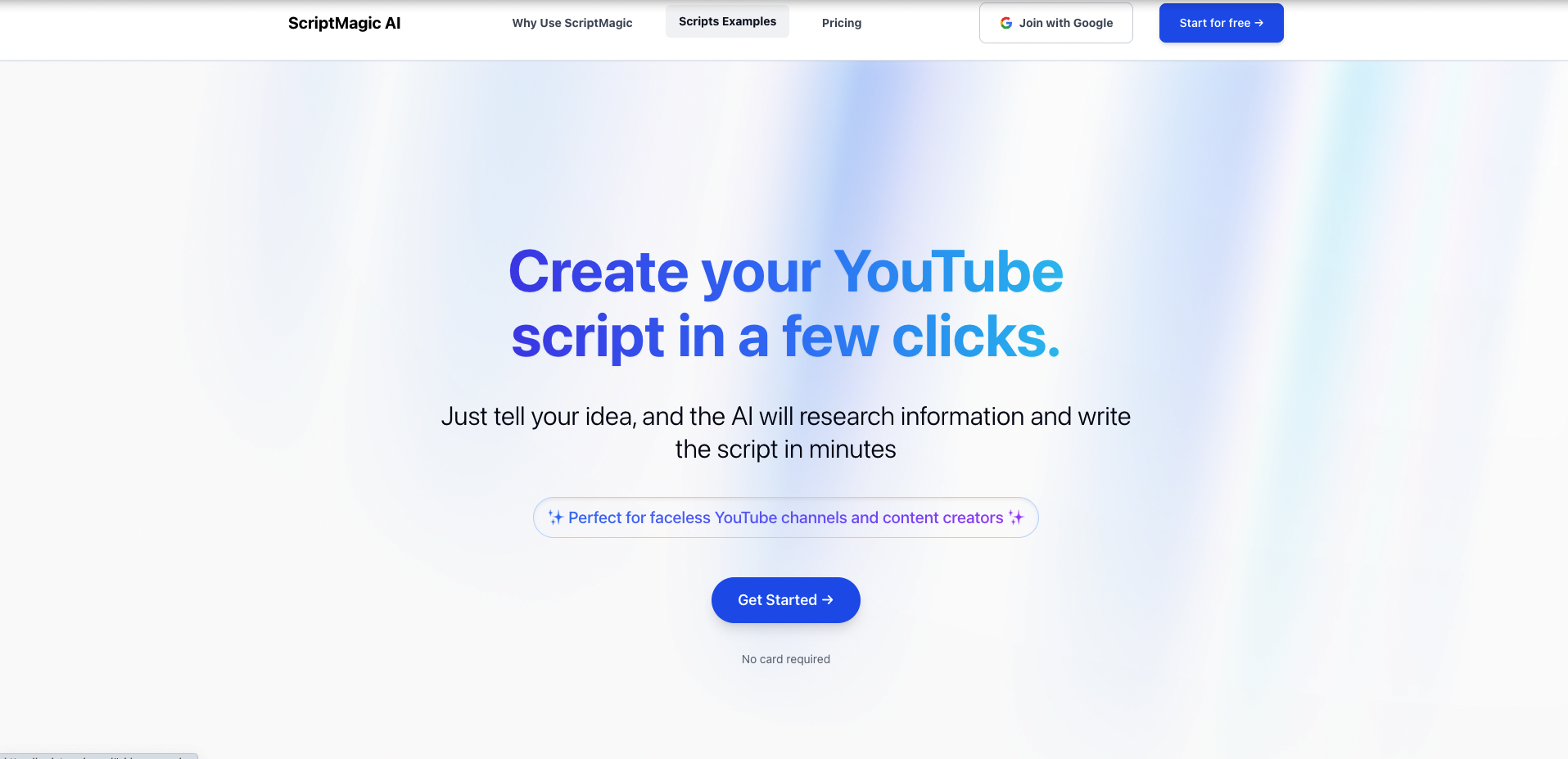 ScriptMagic AI - Screenshot showing the interface and features of this AI tool