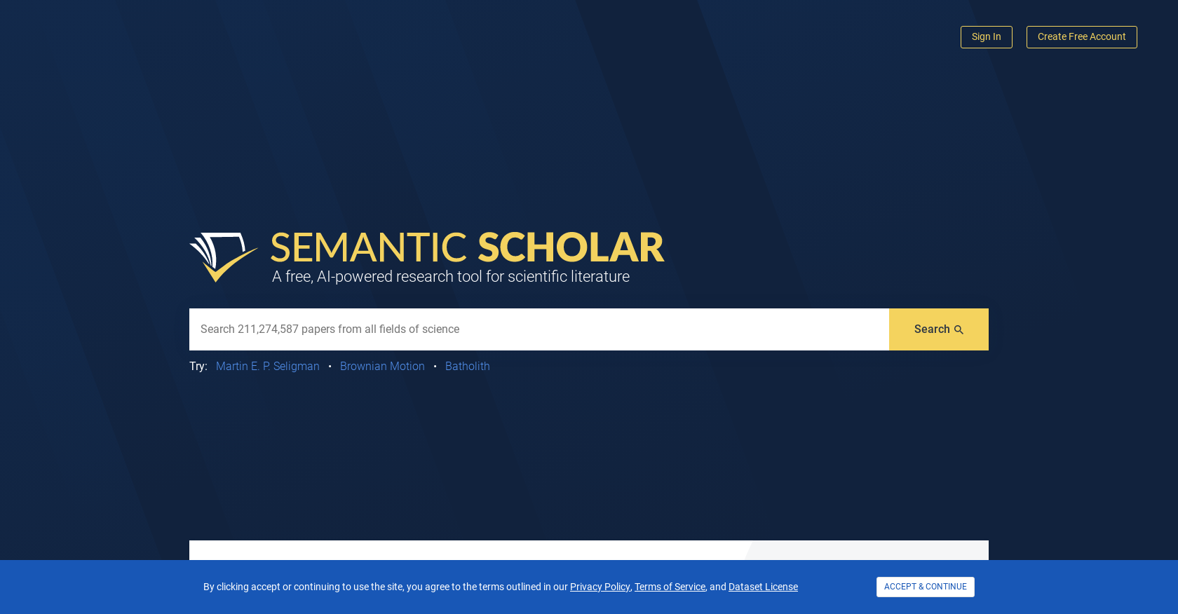 Semanticscholar - Screenshot showing the interface and features of this AI tool