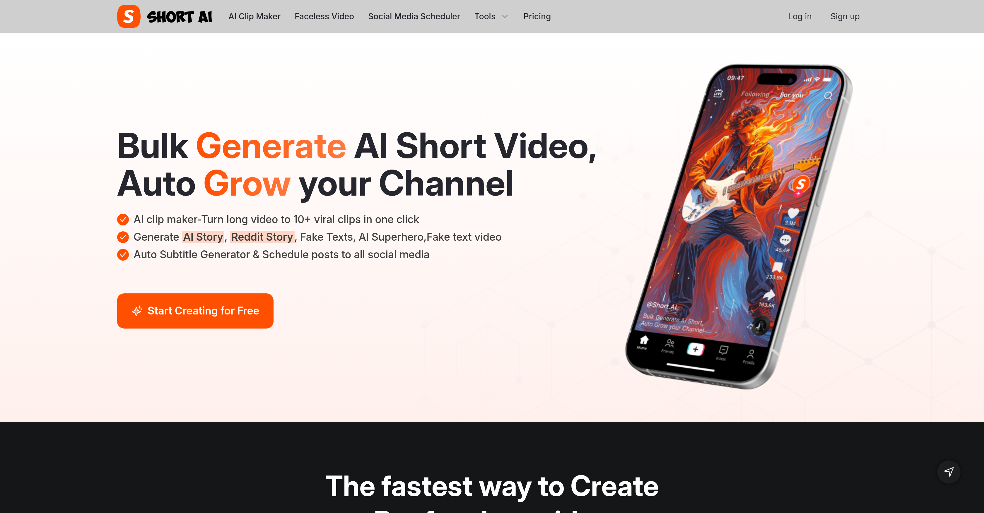 Short AI - Screenshot showing the interface and features of this AI tool