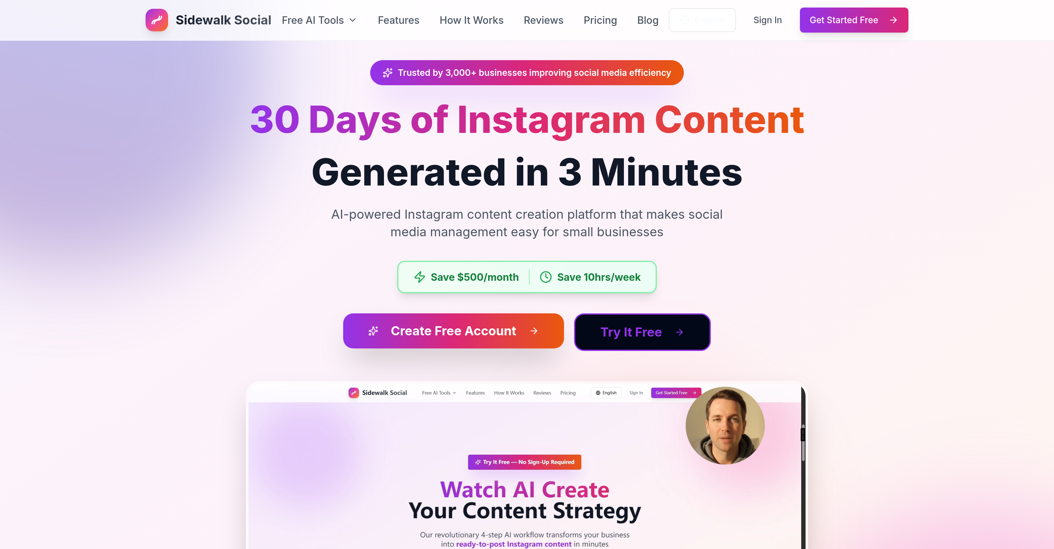 Sidewalk Social - Screenshot showing the interface and features of this AI tool