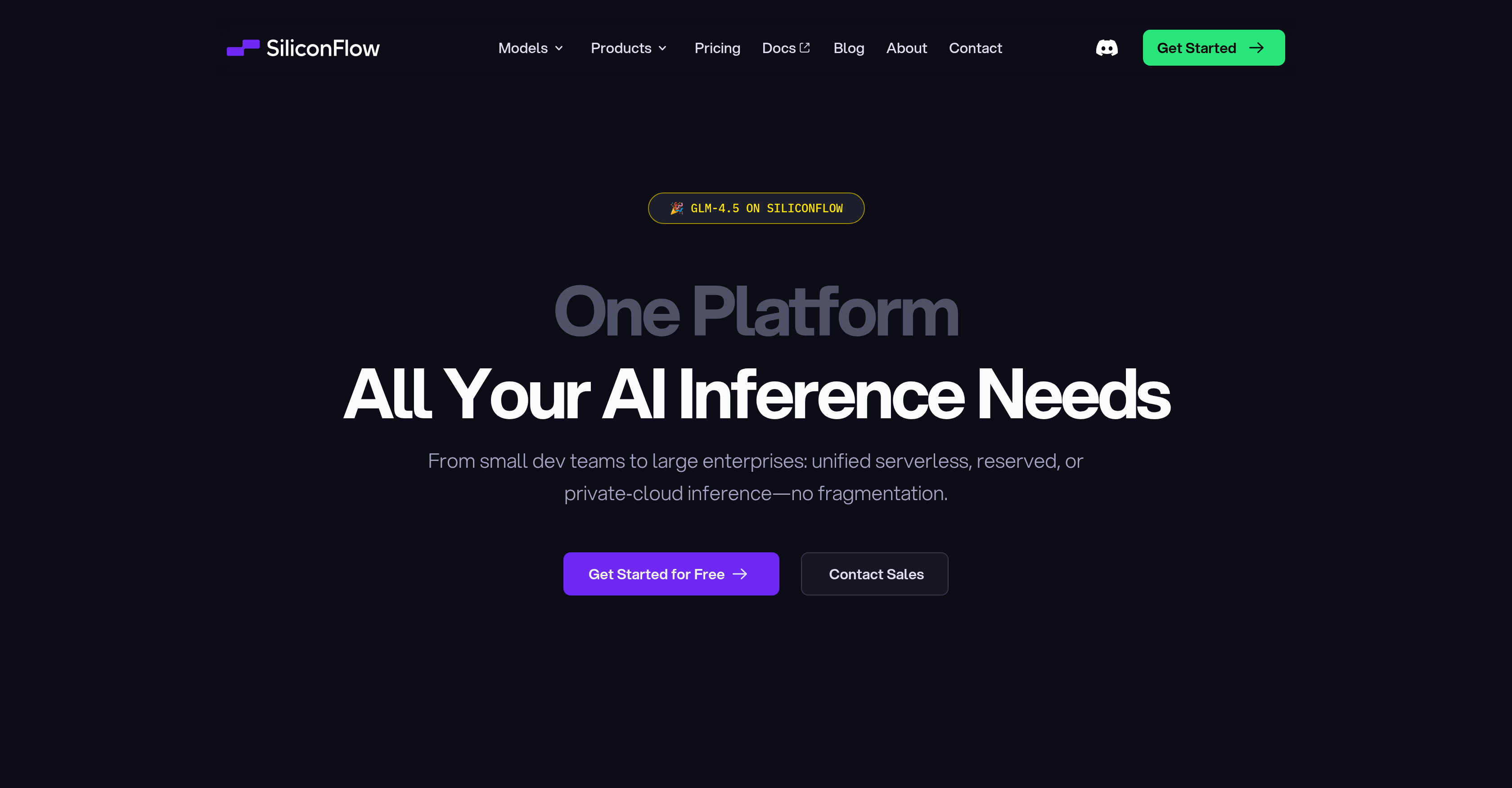 SiliconFlow - Screenshot showing the interface and features of this AI tool