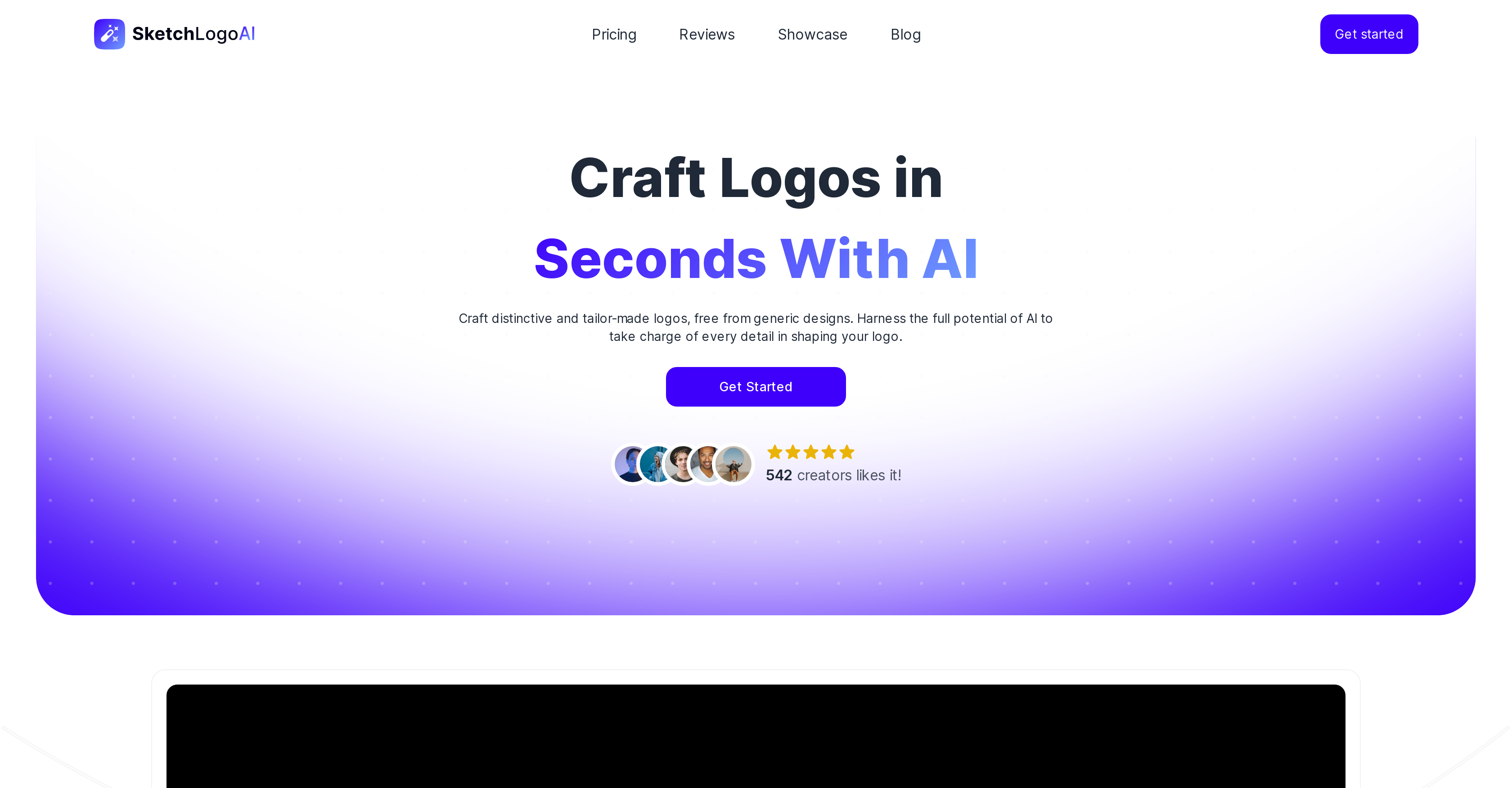 Sketch Logo AI - Screenshot showing the interface and features of this AI tool