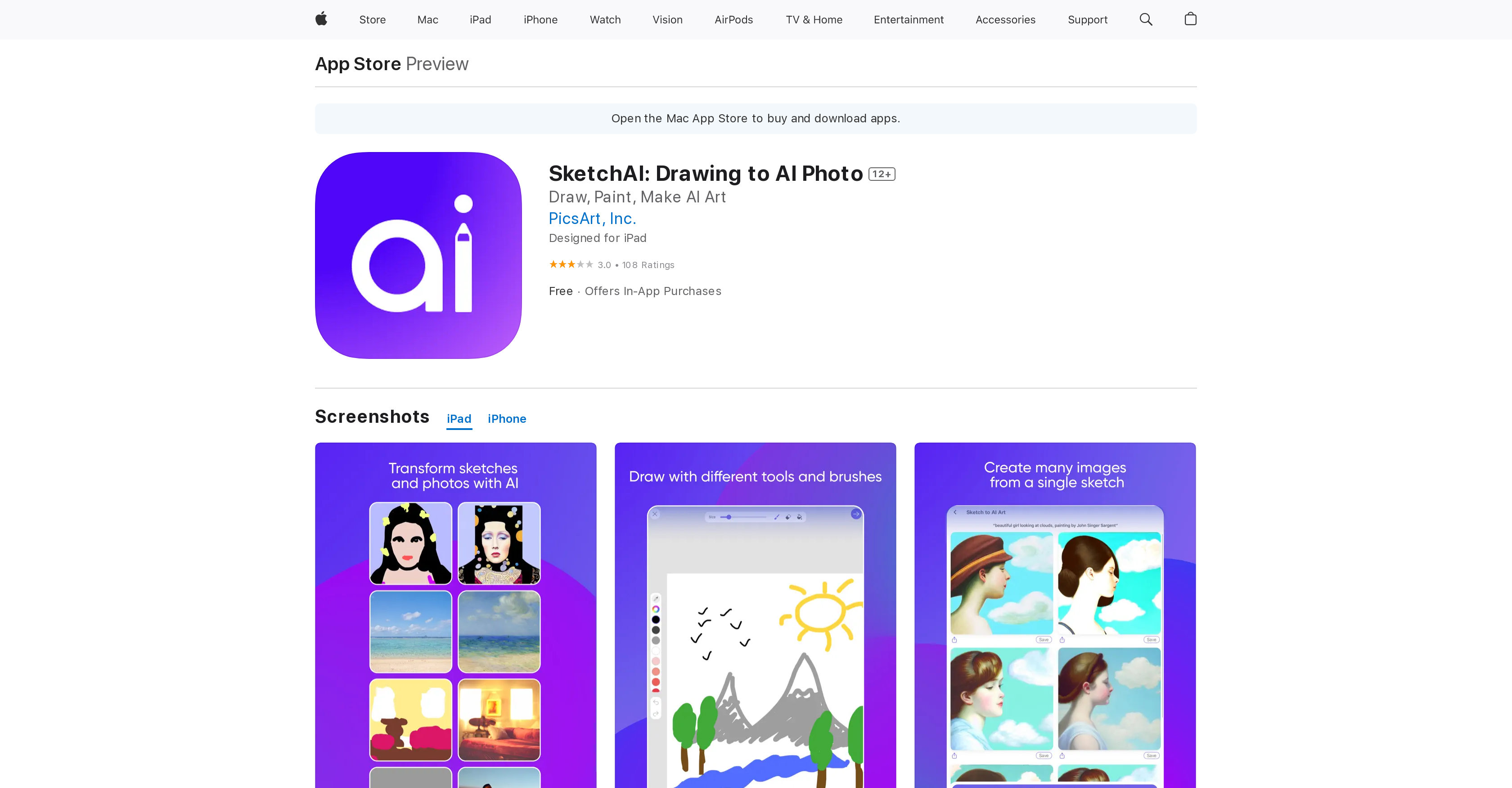SketchAI - Screenshot showing the interface and features of this AI tool