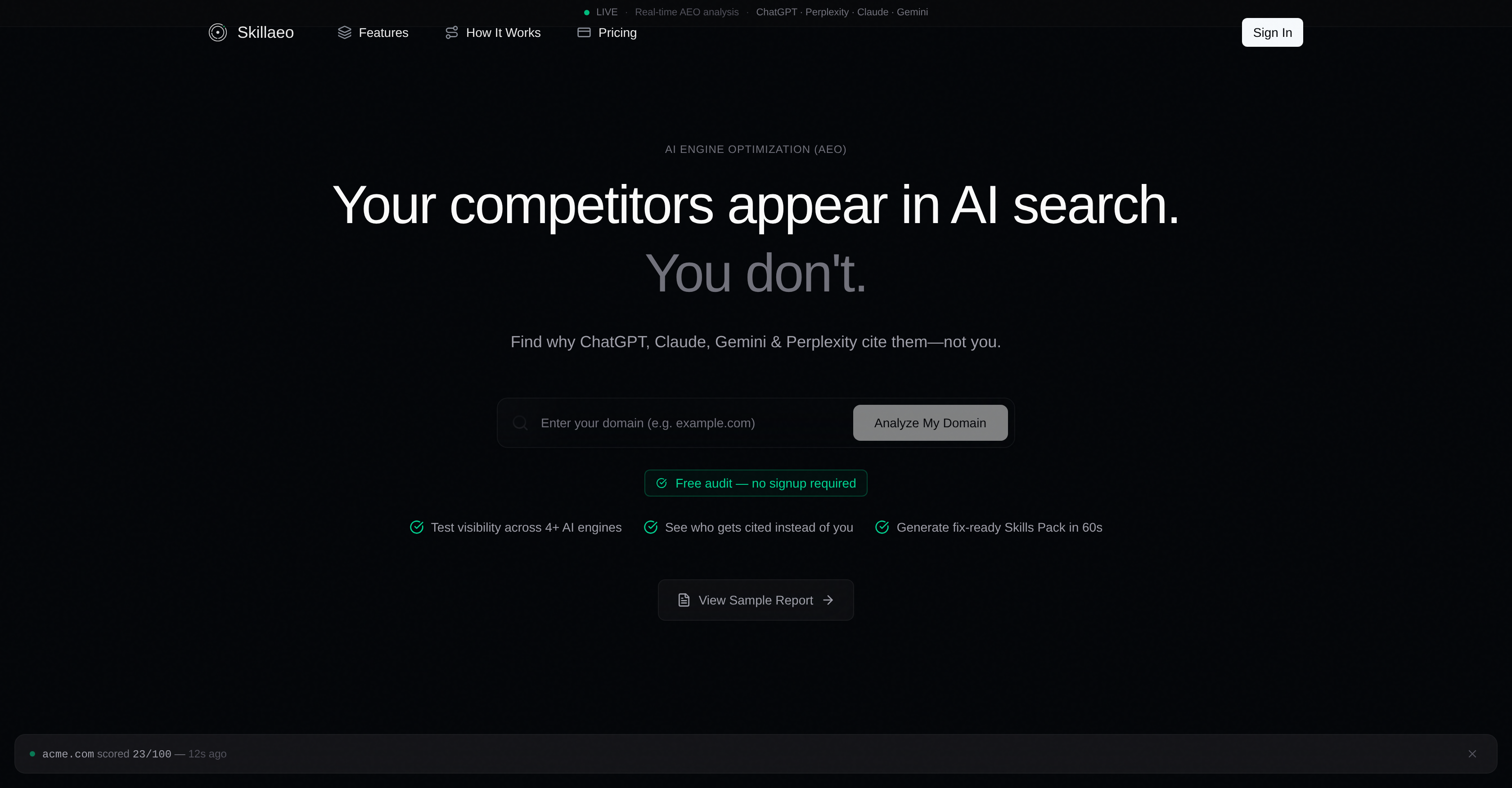 Skillaeo - Screenshot showing the interface and features of this AI tool