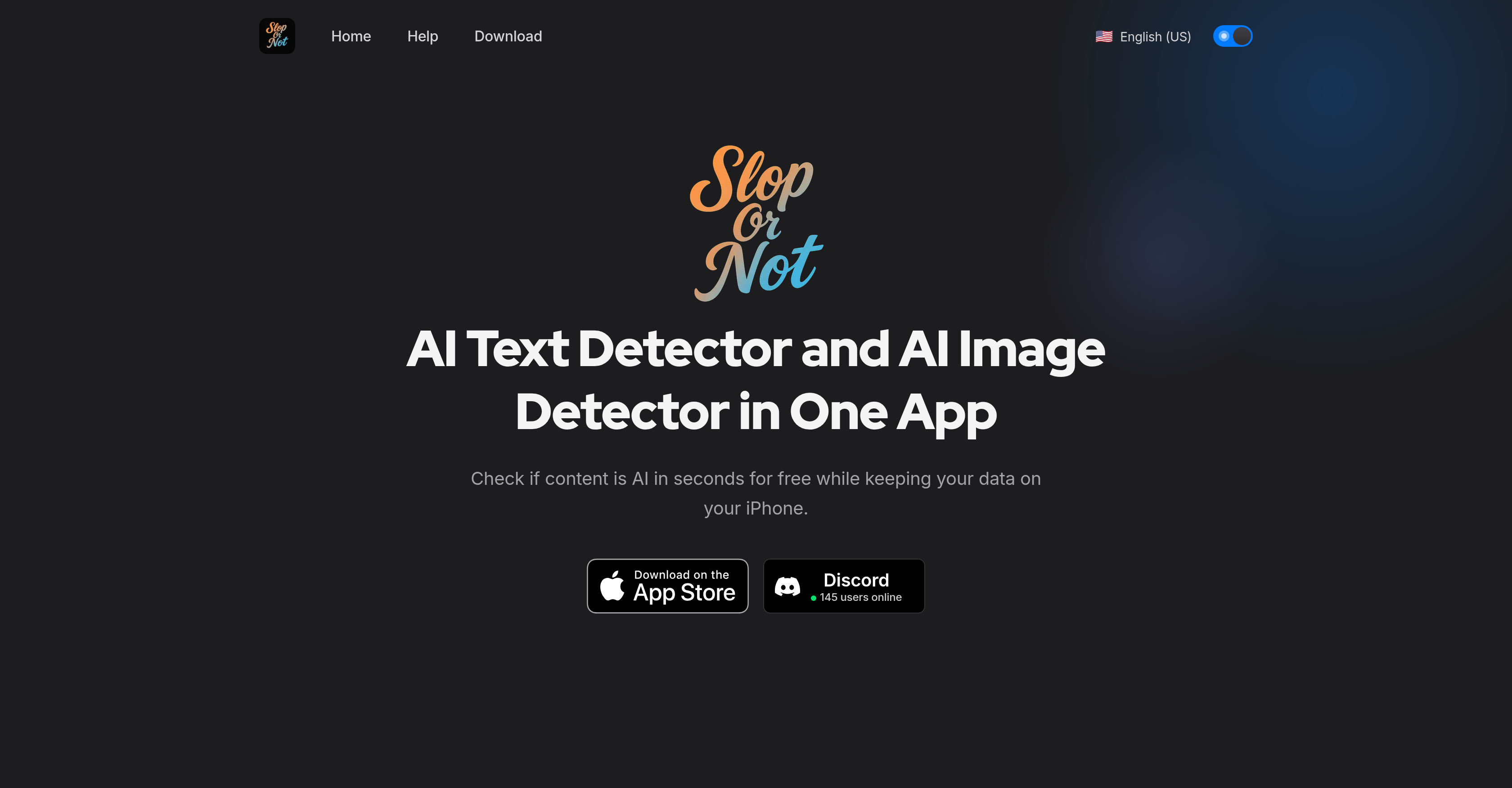 Slop Or Not AI - Screenshot showing the interface and features of this AI tool