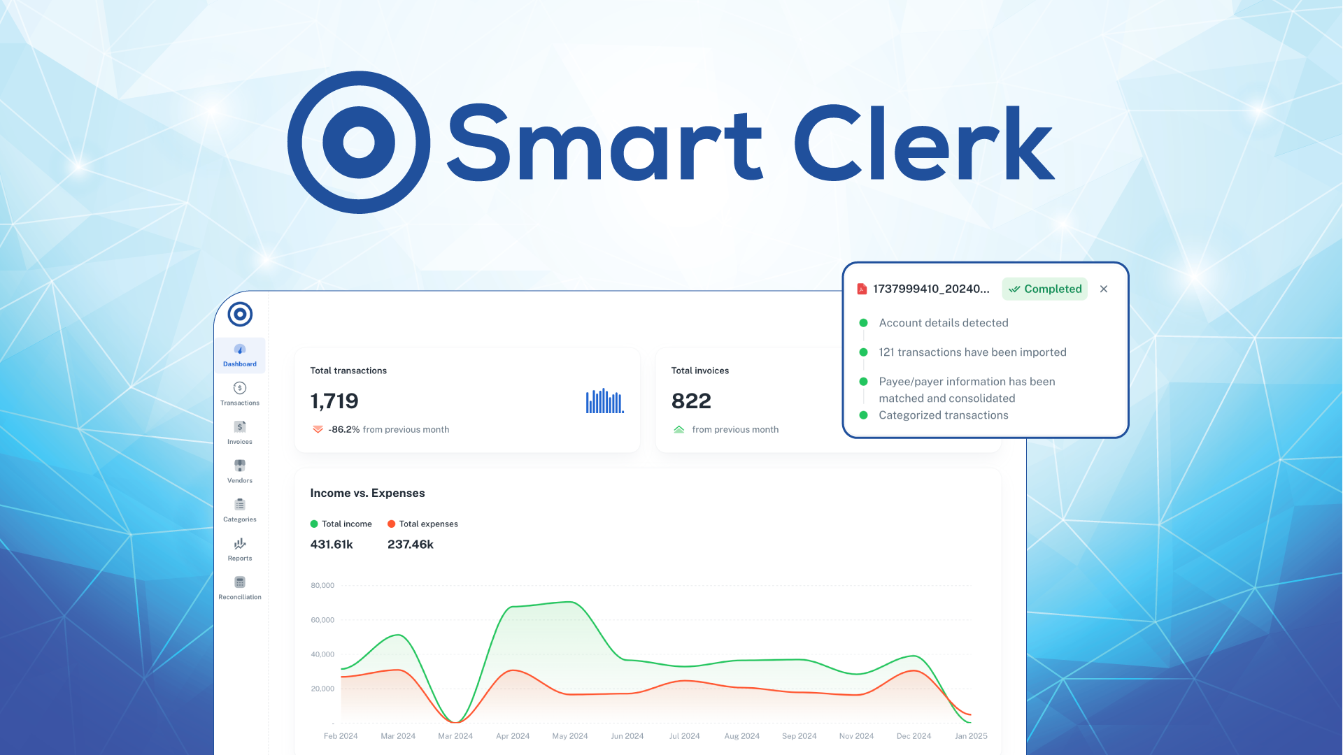 Smart Clerkv2 - Screenshot showing the interface and features of this AI tool