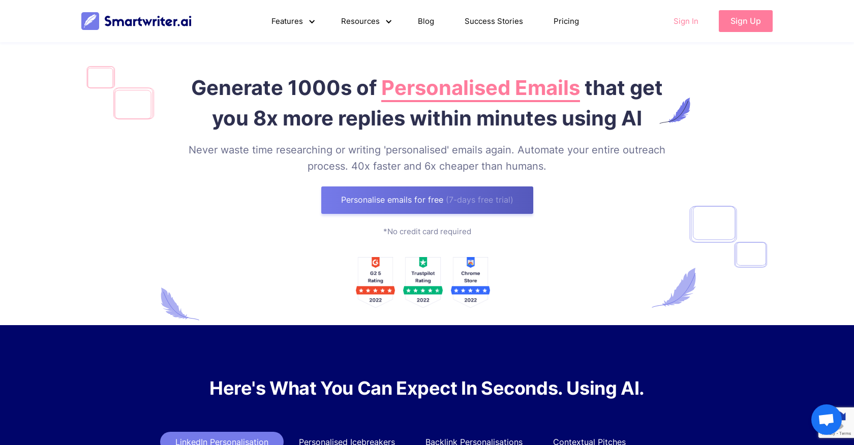 Smartwriter - Screenshot showing the interface and features of this AI tool