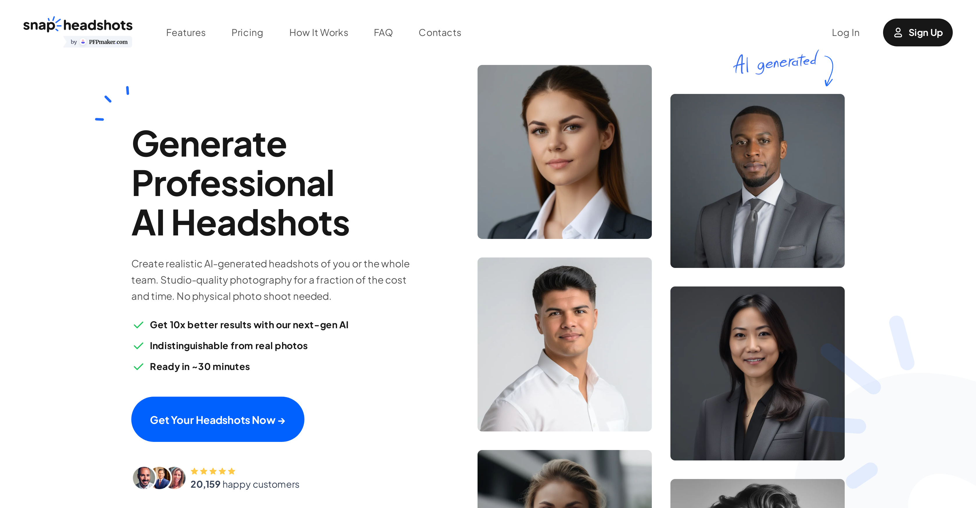 Snapheadshots - Screenshot showing the interface and features of this AI tool