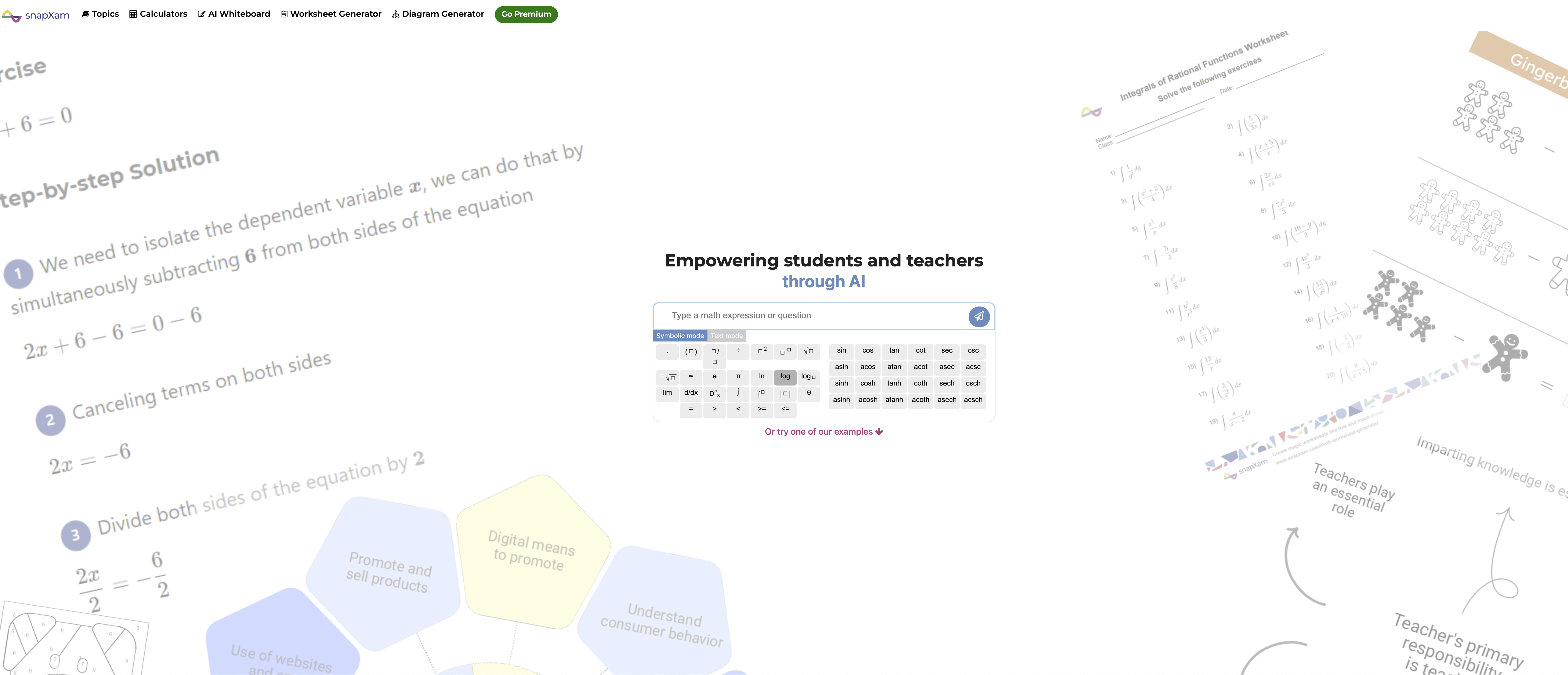 SnapXam - Screenshot showing the interface and features of this AI tool