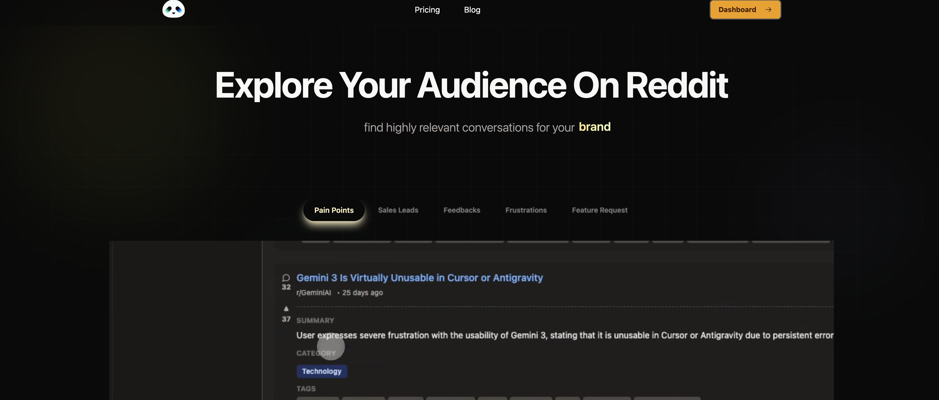 SniffSub - Screenshot showing the interface and features of this AI tool
