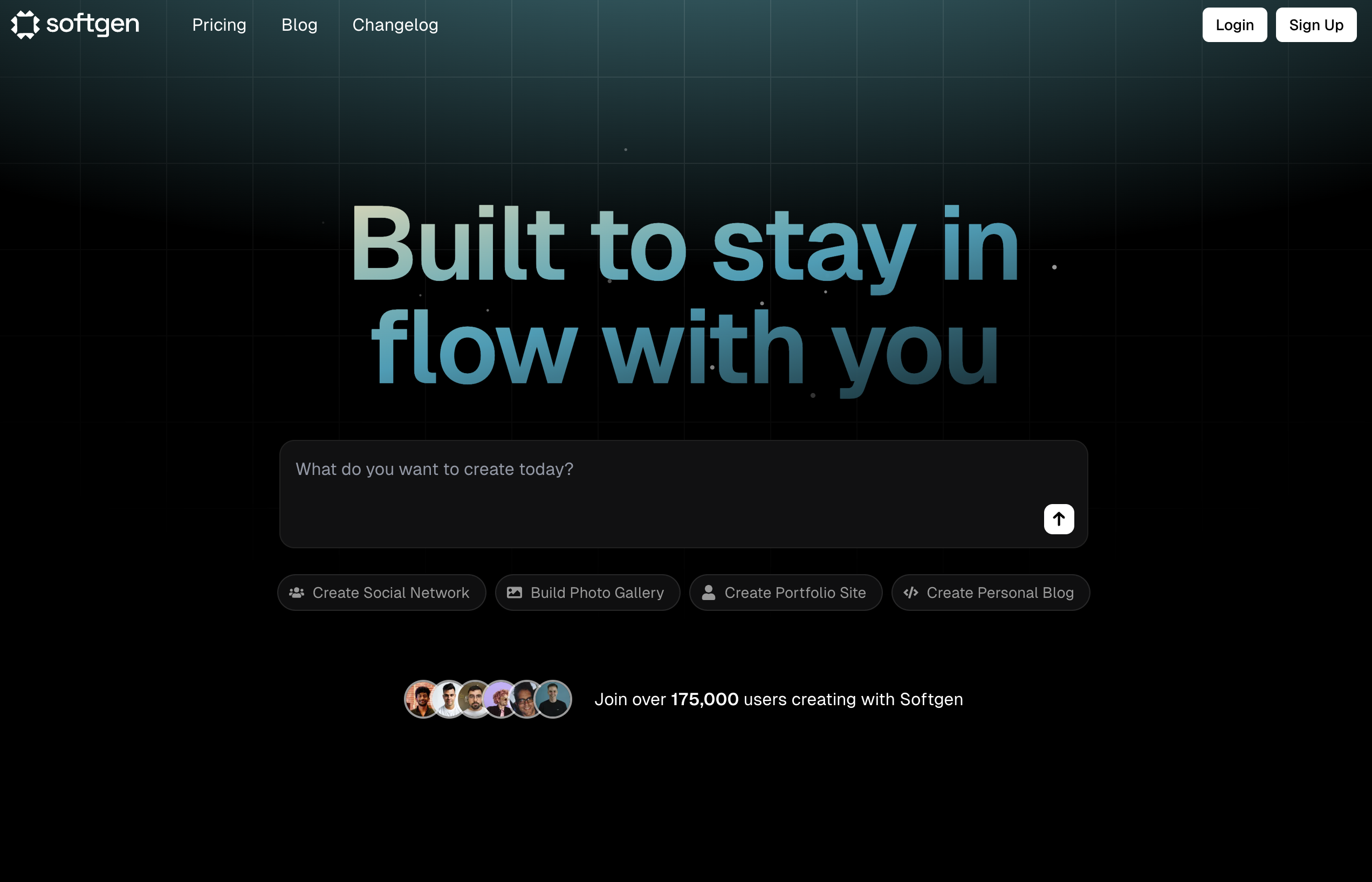 Softgen - Screenshot showing the interface and features of this AI tool