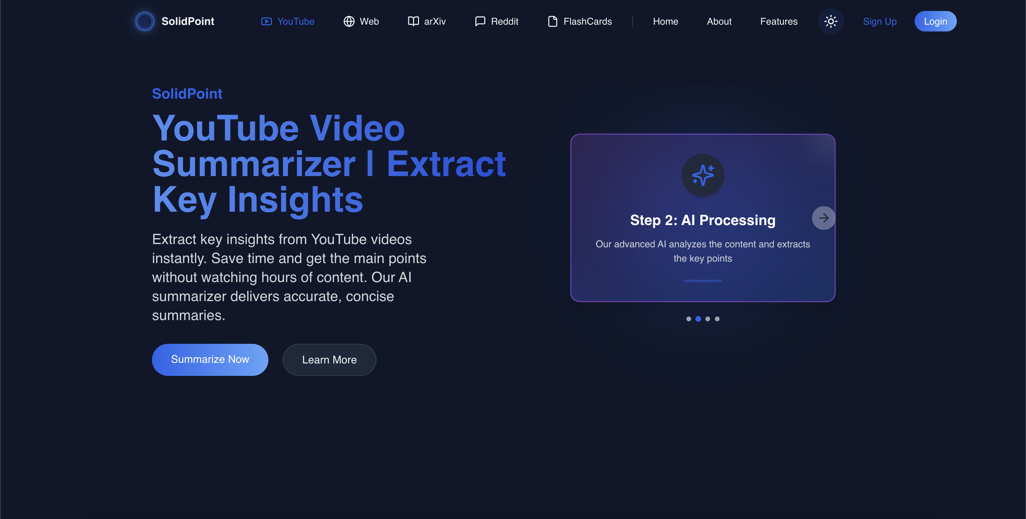 Solidpoint - Screenshot showing the interface and features of this AI tool