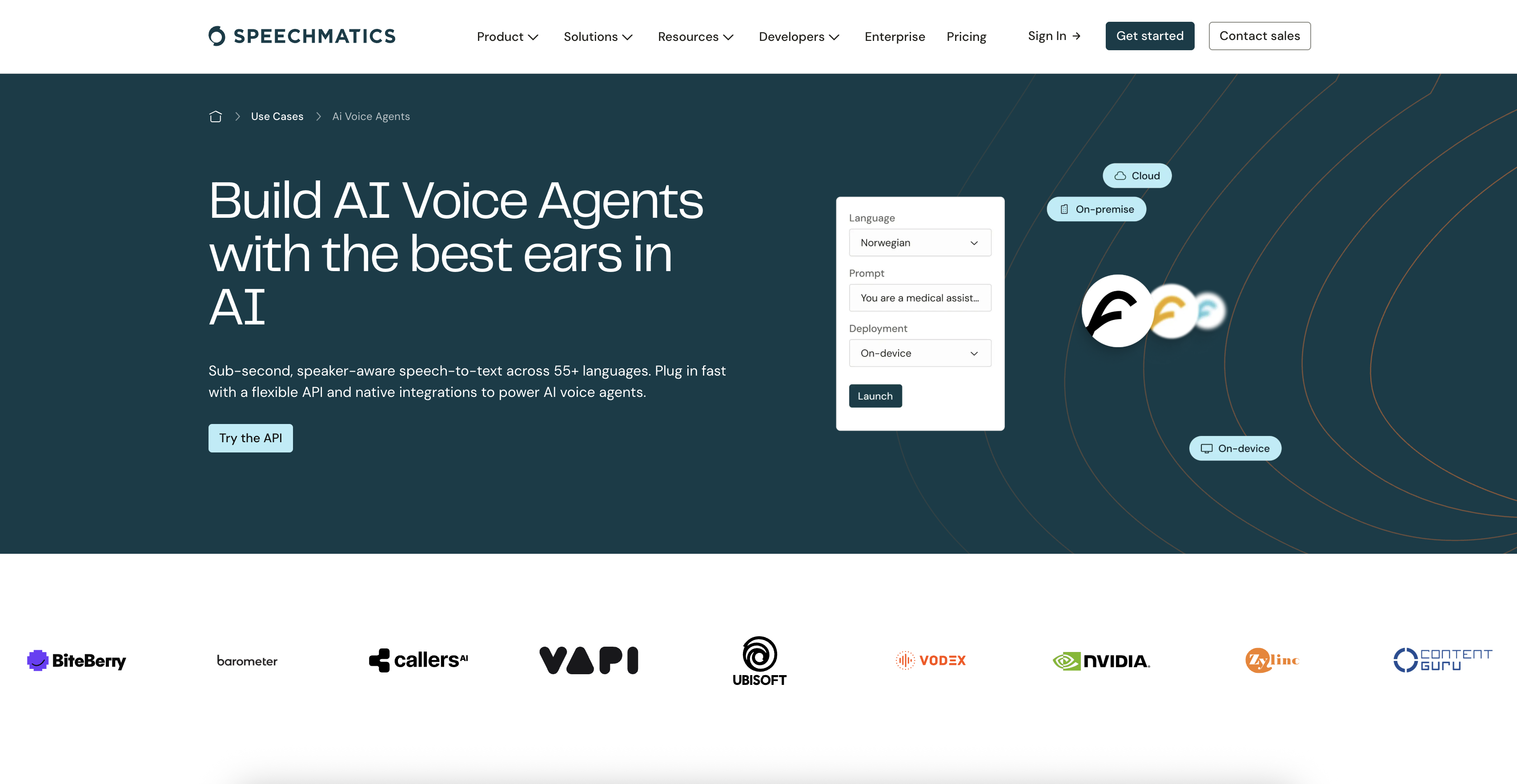Speechmatics | AI Voice Agents - Screenshot showing the interface and features of this AI tool