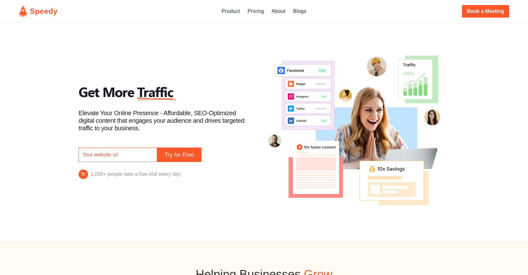 Speedy - Screenshot showing the interface and features of this AI tool