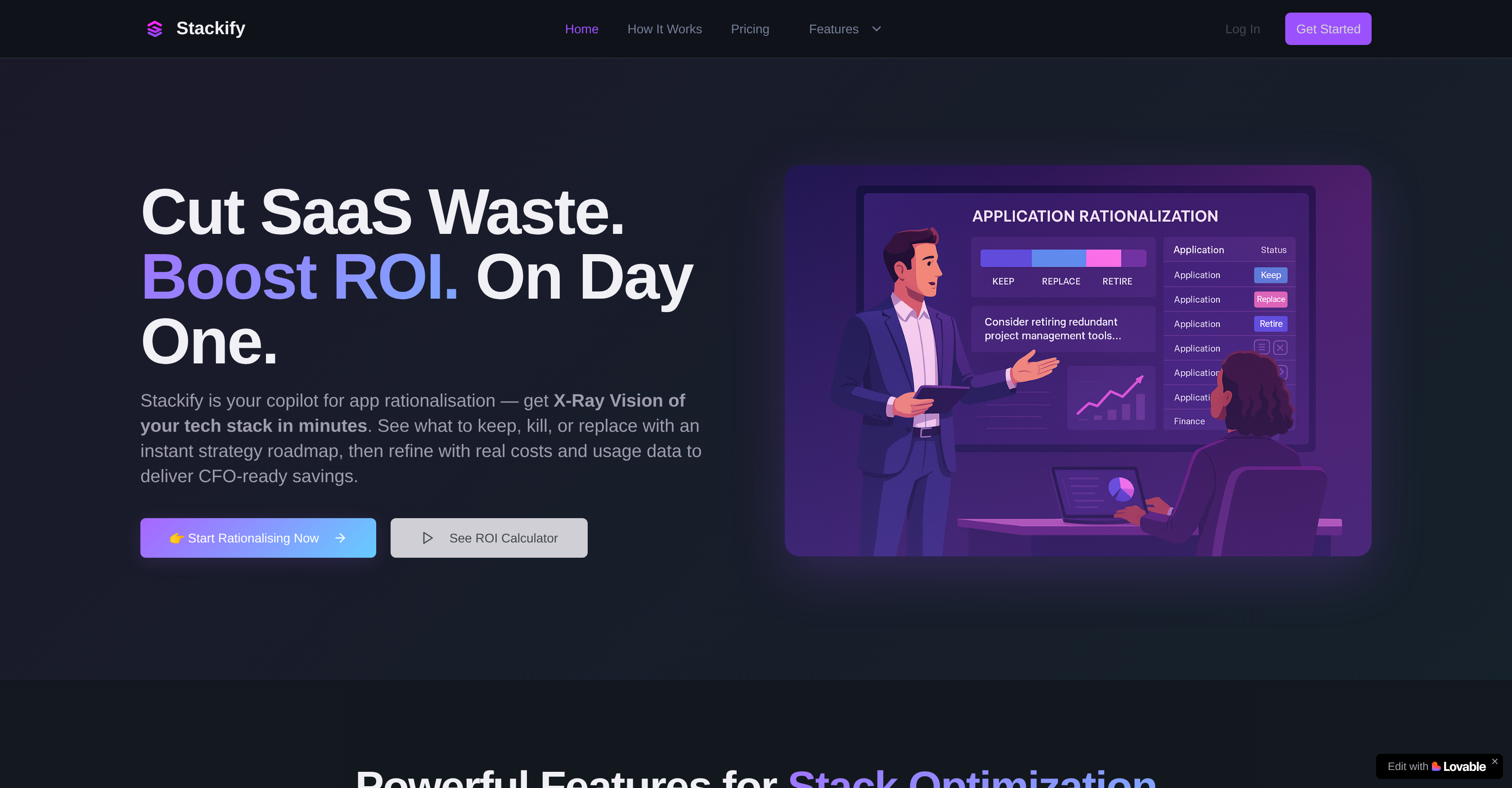 Stackify - Screenshot showing the interface and features of this AI tool