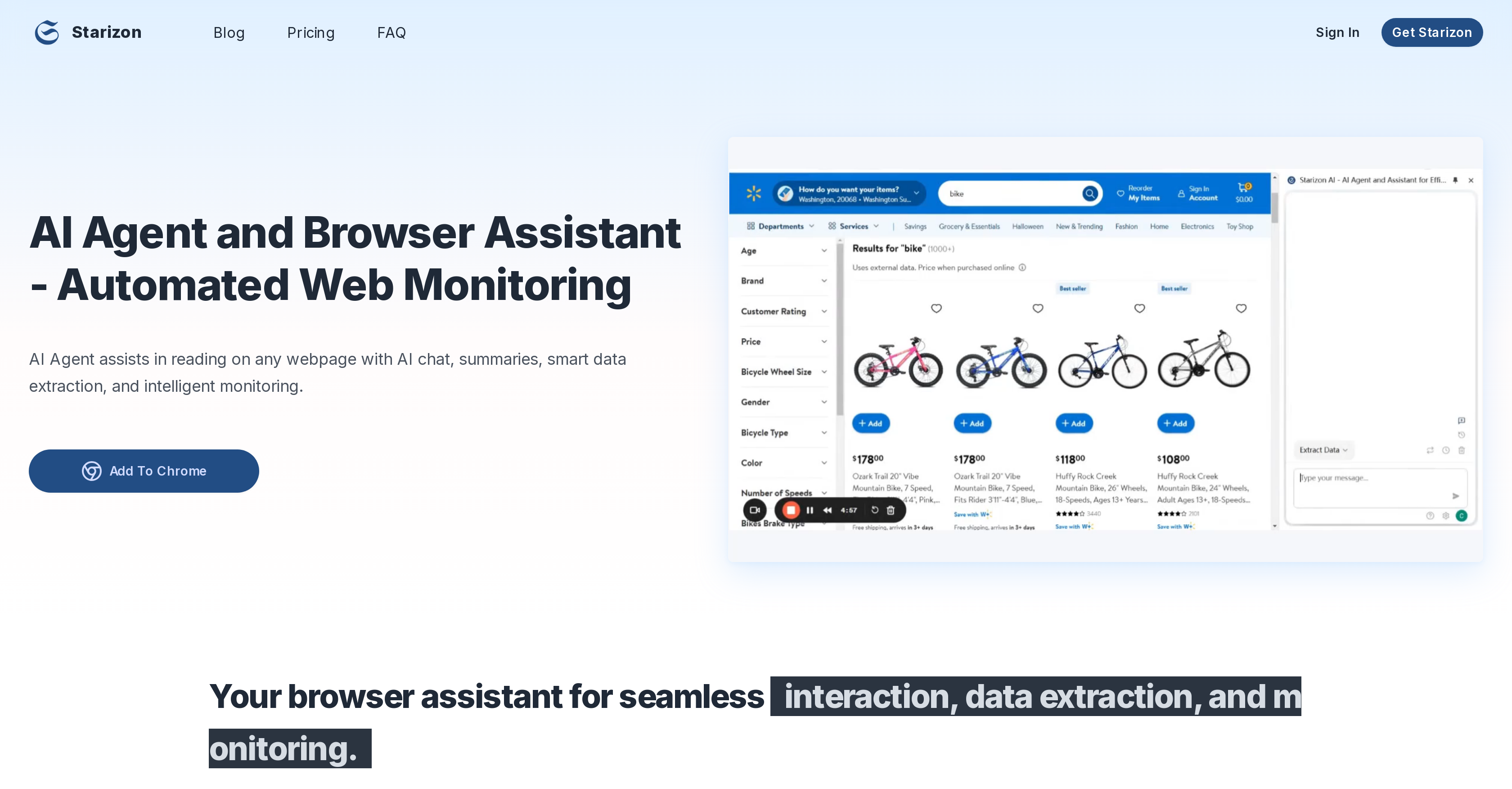 Starizon AI - Screenshot showing the interface and features of this AI tool