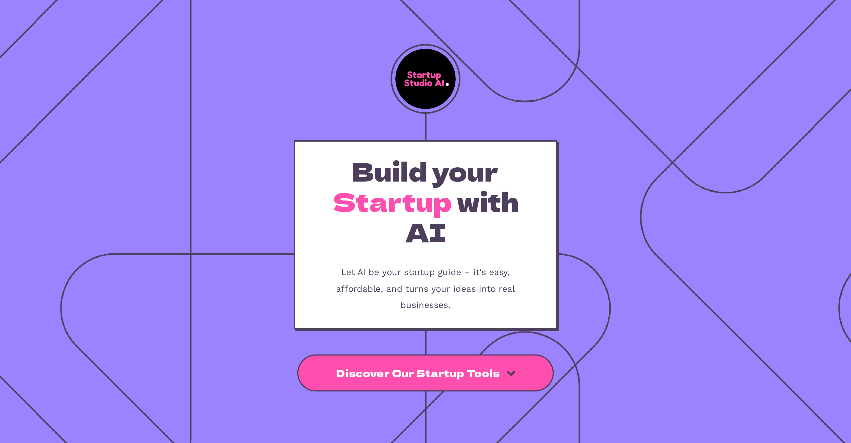 Startup Studio - Screenshot showing the interface and features of this AI tool