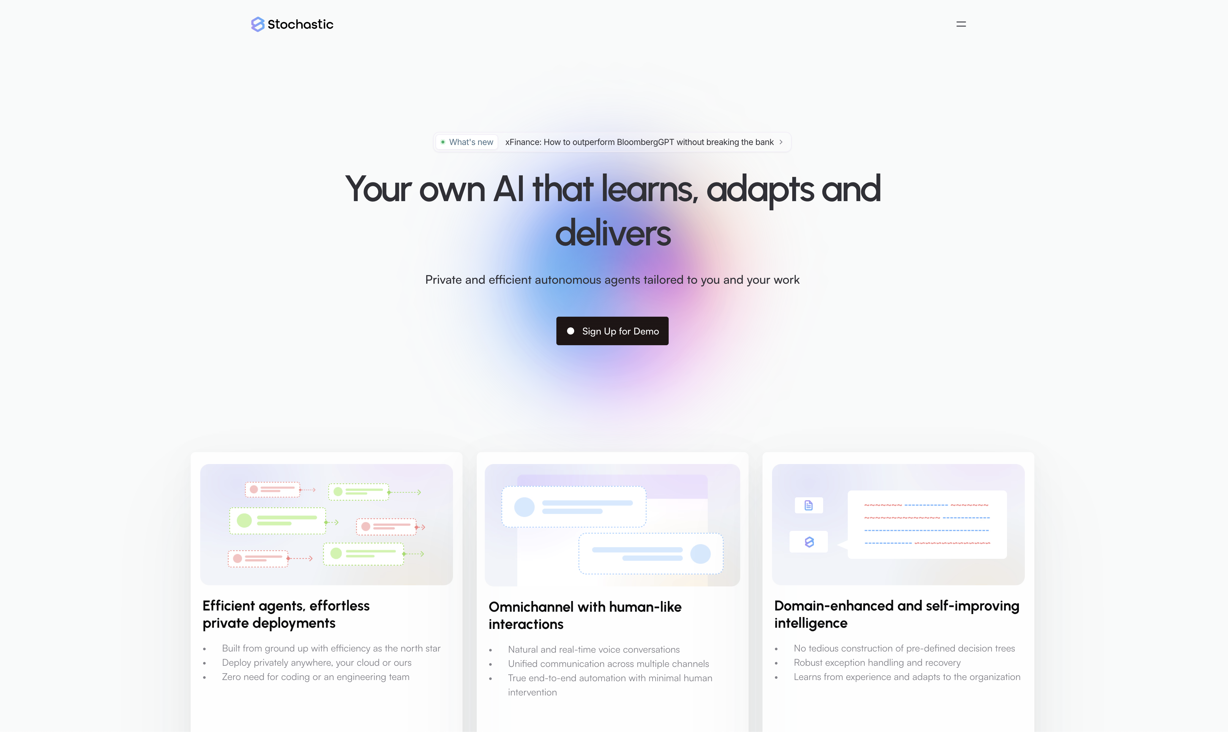 Stochastic - Screenshot showing the interface and features of this AI tool