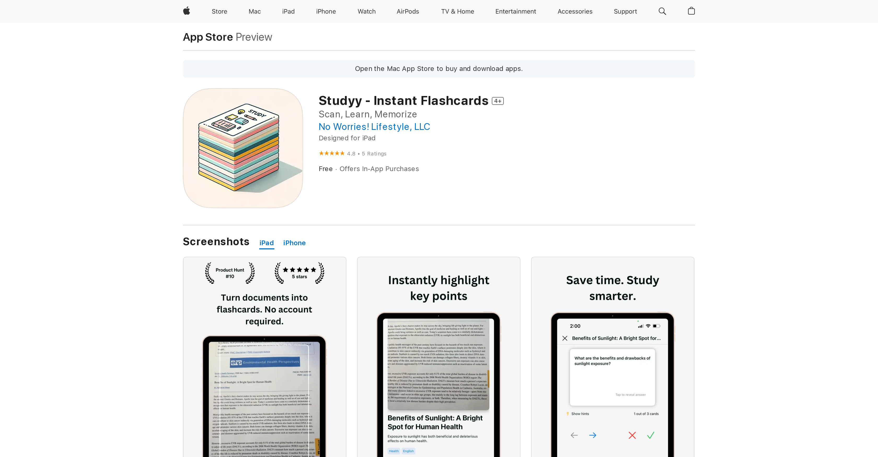 Studyy - Screenshot showing the interface and features of this AI tool