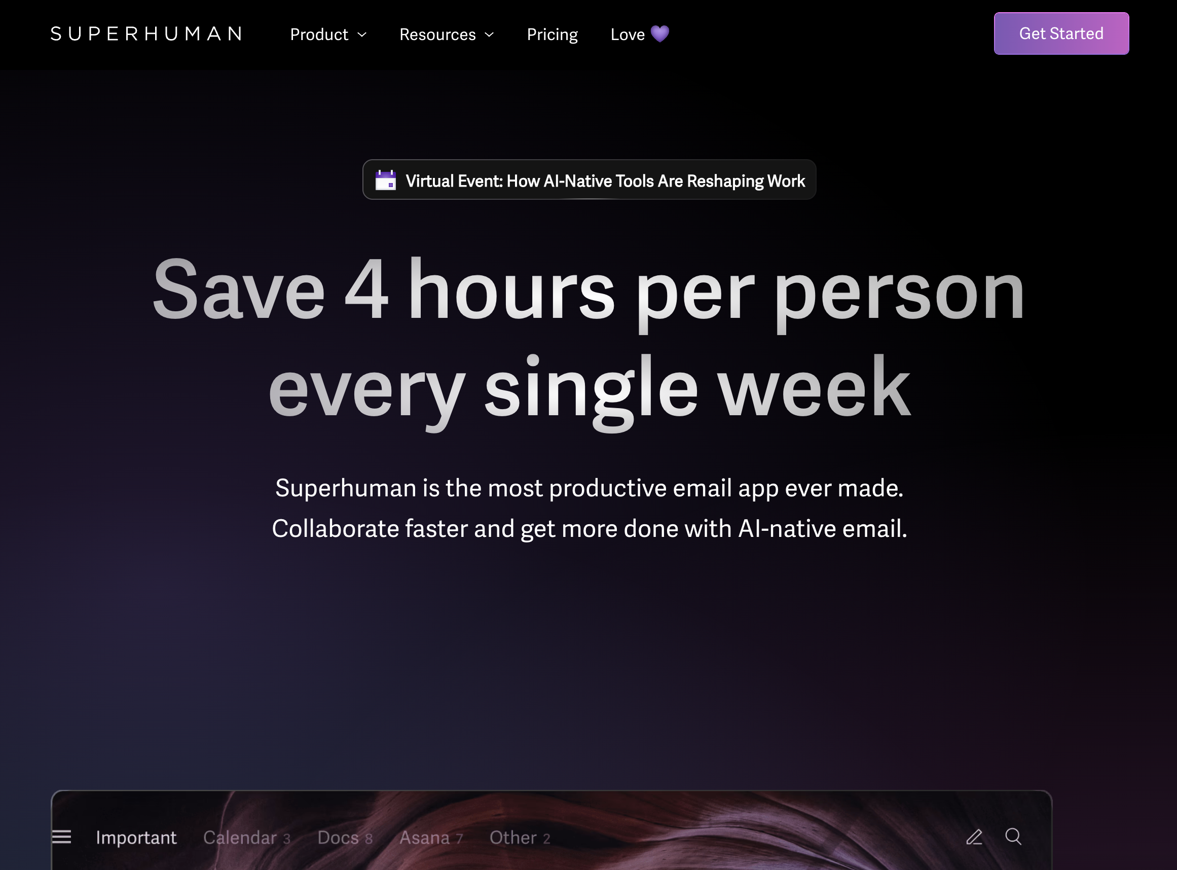 Superhumanv2 - Screenshot showing the interface and features of this AI tool