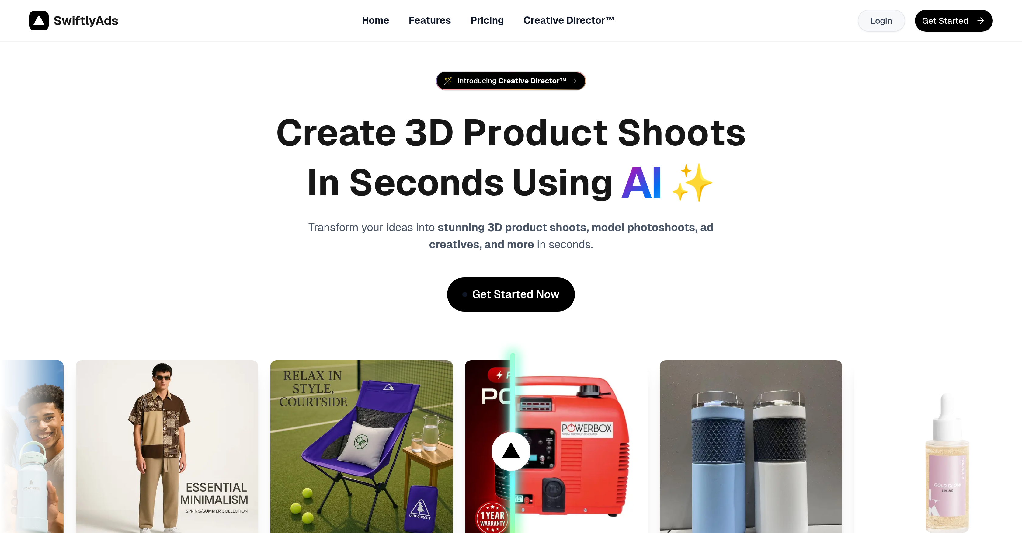 SwiftlyAds - Screenshot showing the interface and features of this AI tool