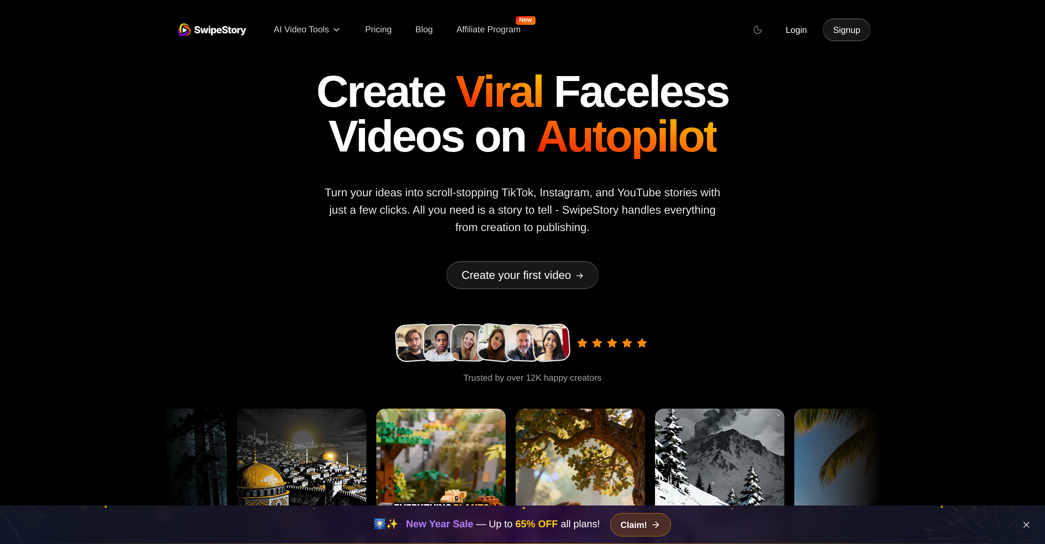 SwipeStory AI - Screenshot showing the interface and features of this AI tool