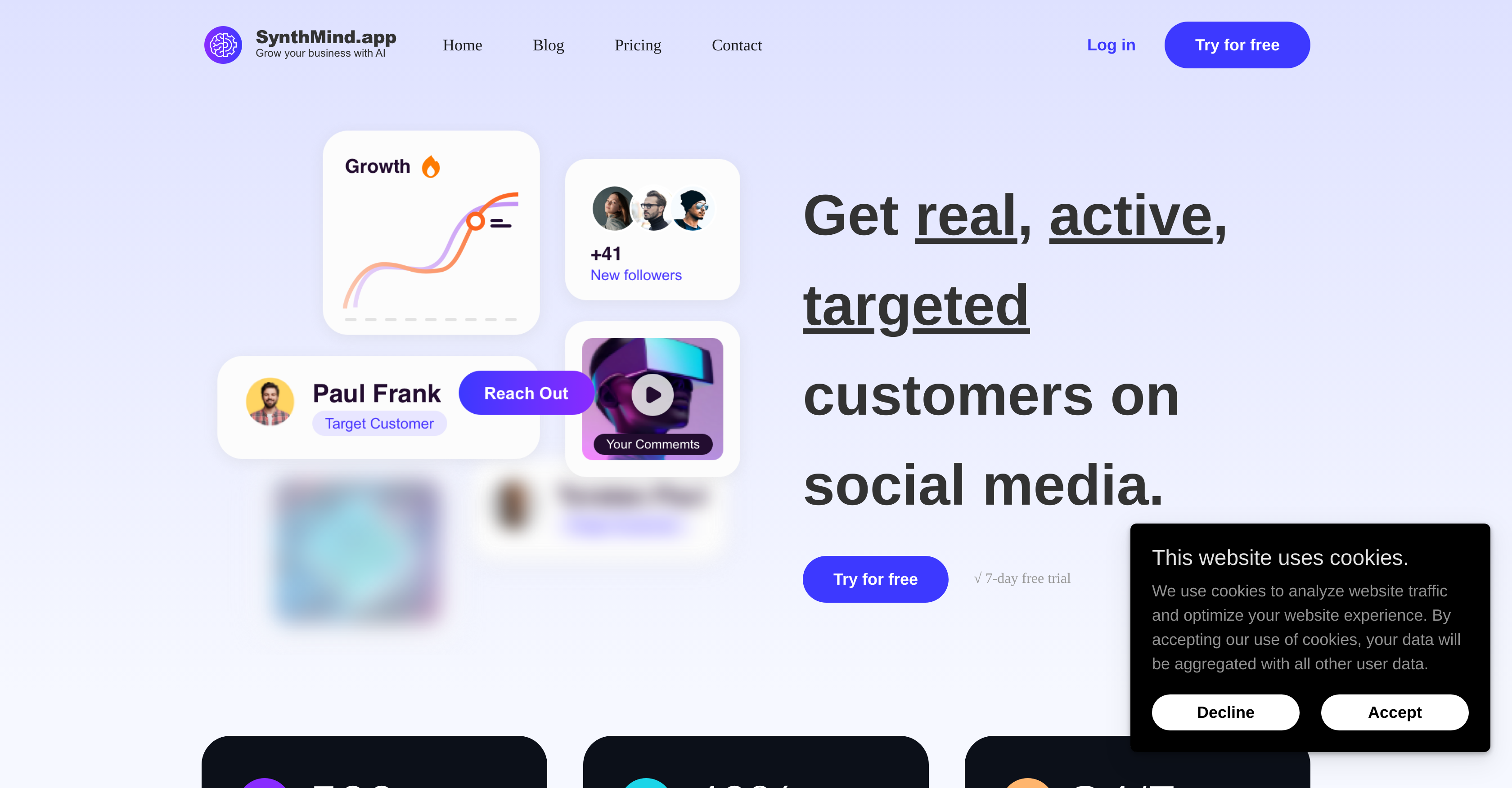 SynthMind AI - Screenshot showing the interface and features of this AI tool