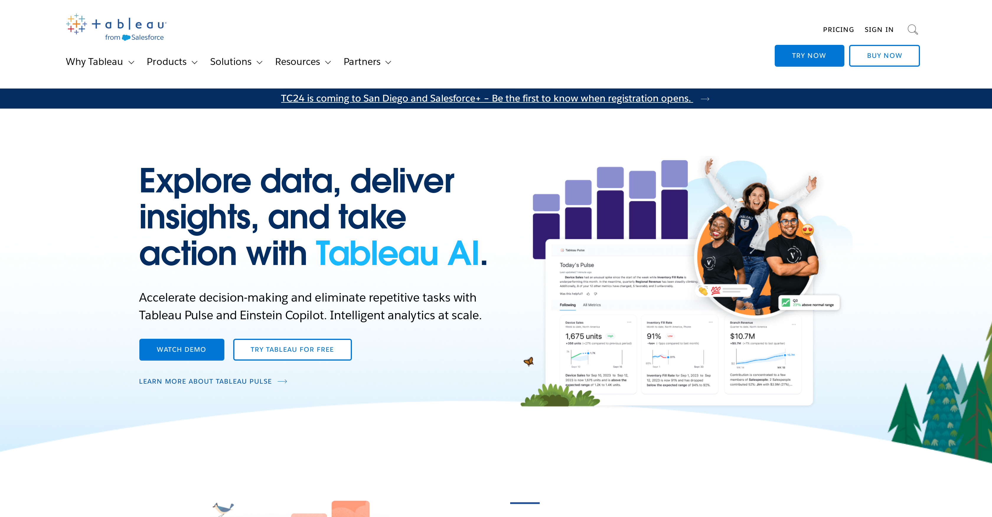 Tableau - Screenshot showing the interface and features of this AI tool
