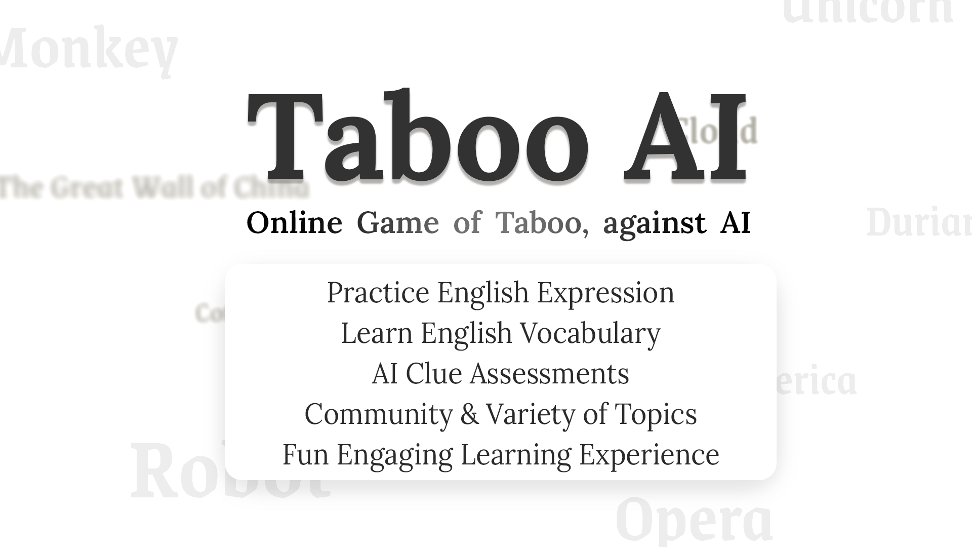 Taboo AI - Screenshot showing the interface and features of this AI tool