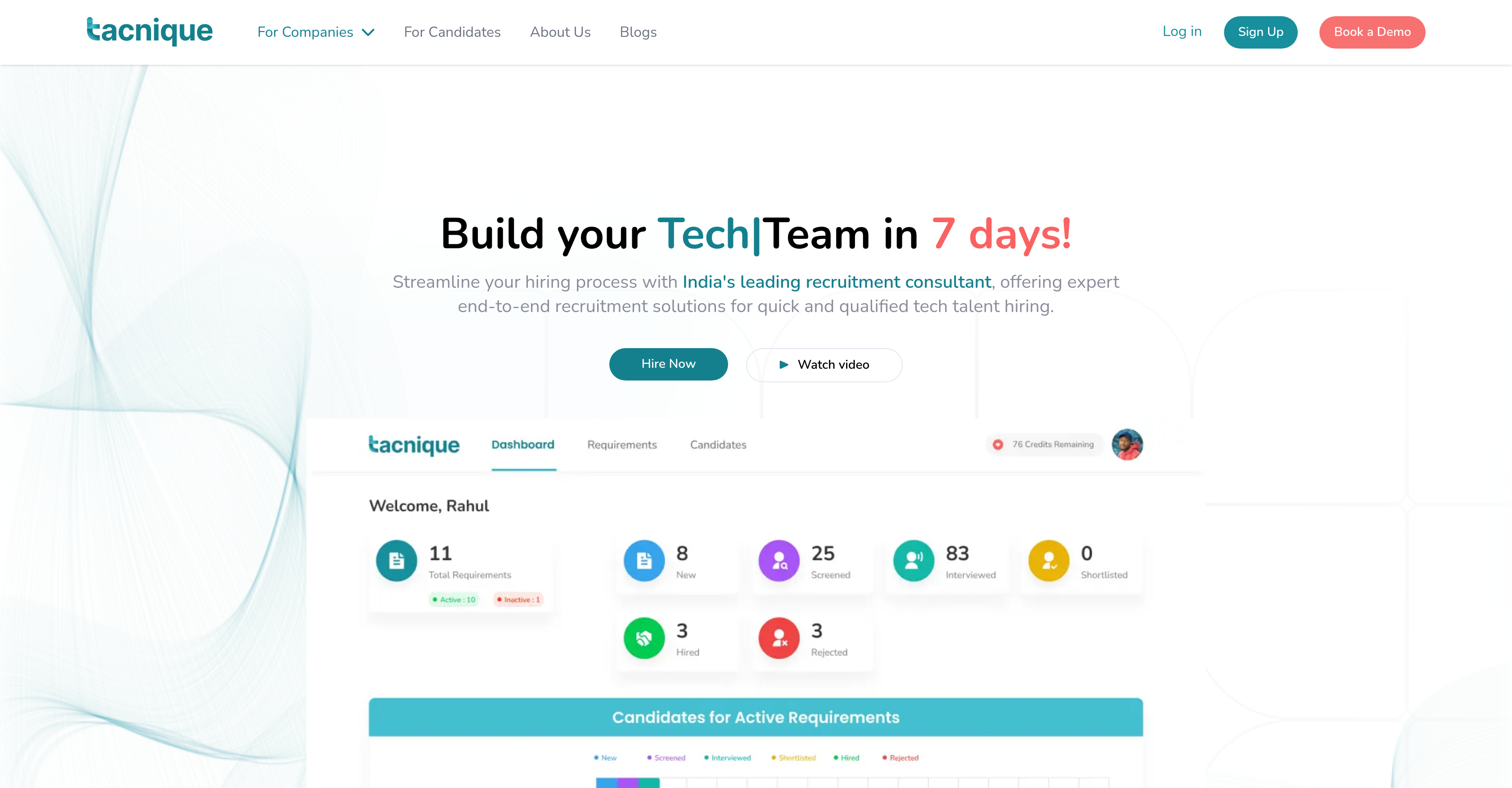 Tacnique - Screenshot showing the interface and features of this AI tool