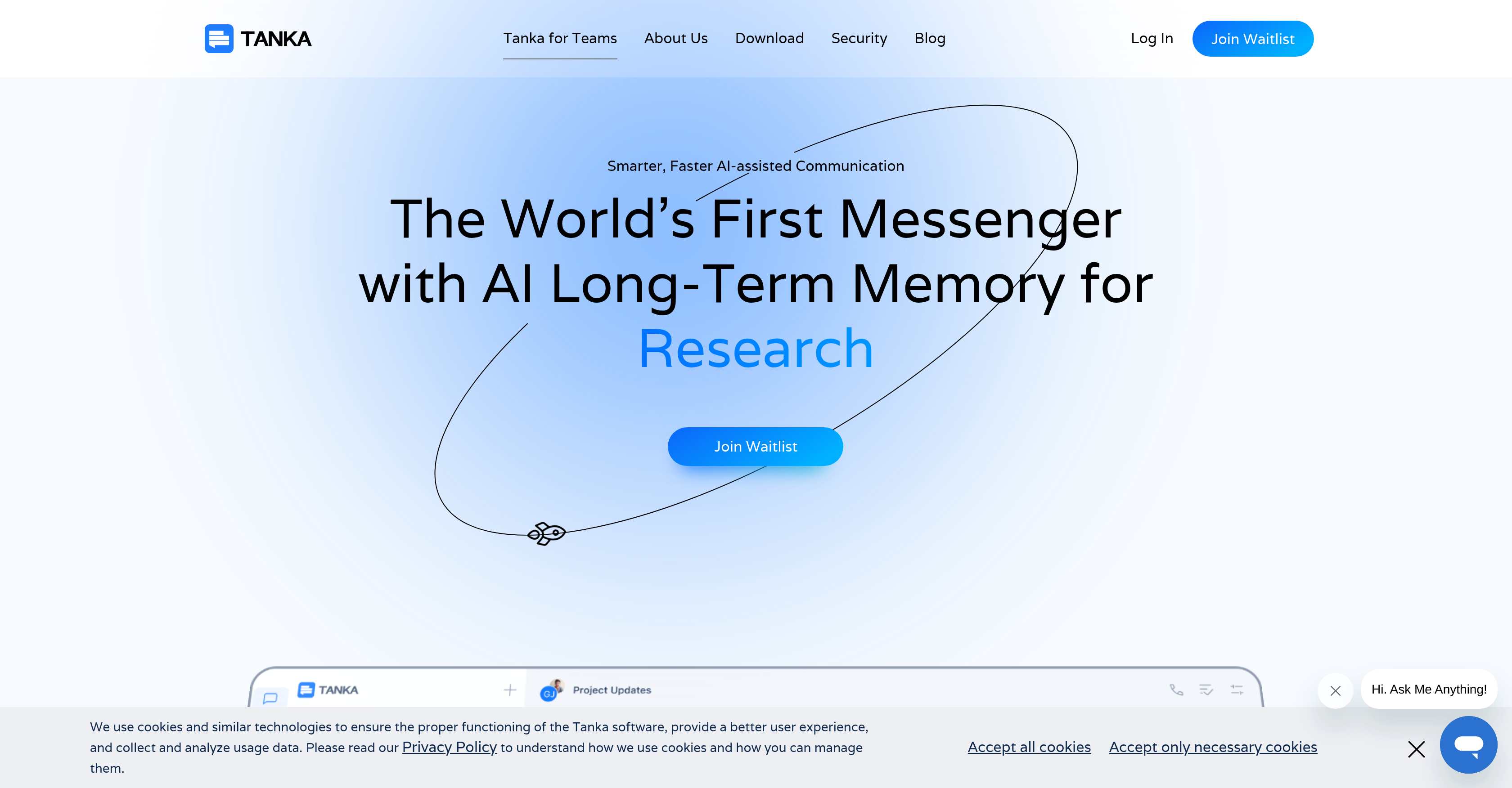 Tanka - Screenshot showing the interface and features of this AI tool