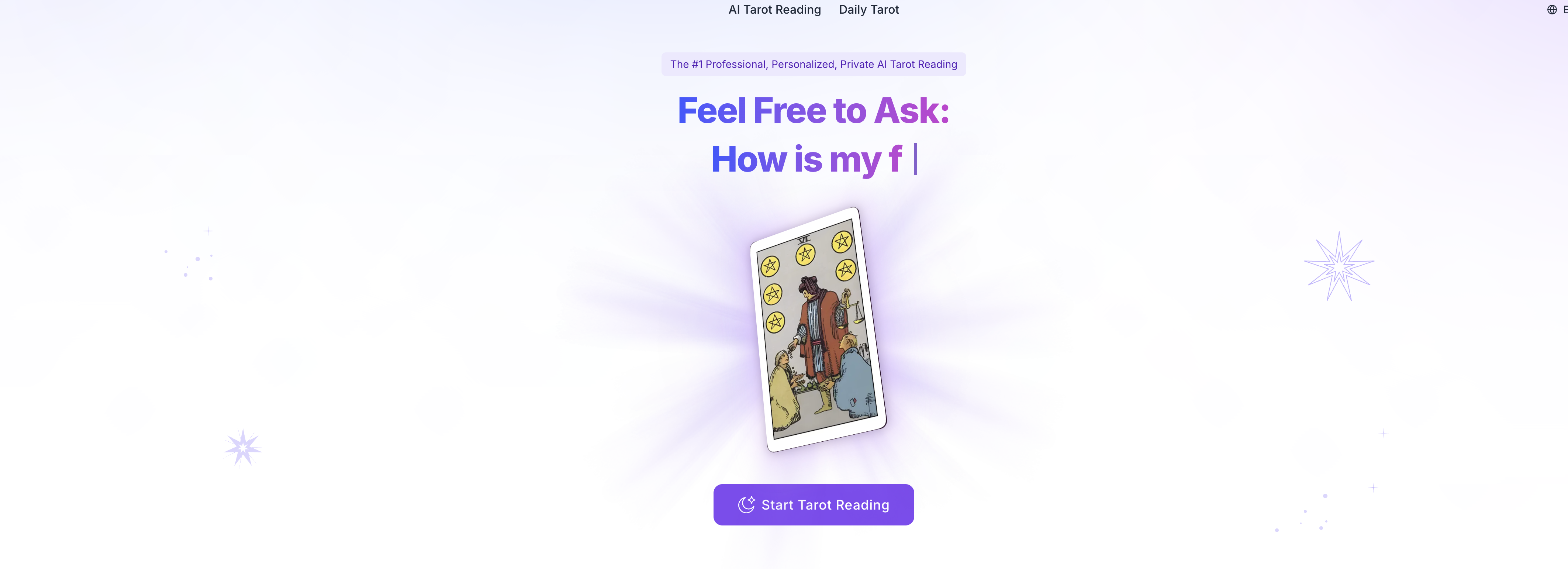 Tarota.ai - Screenshot showing the interface and features of this AI tool